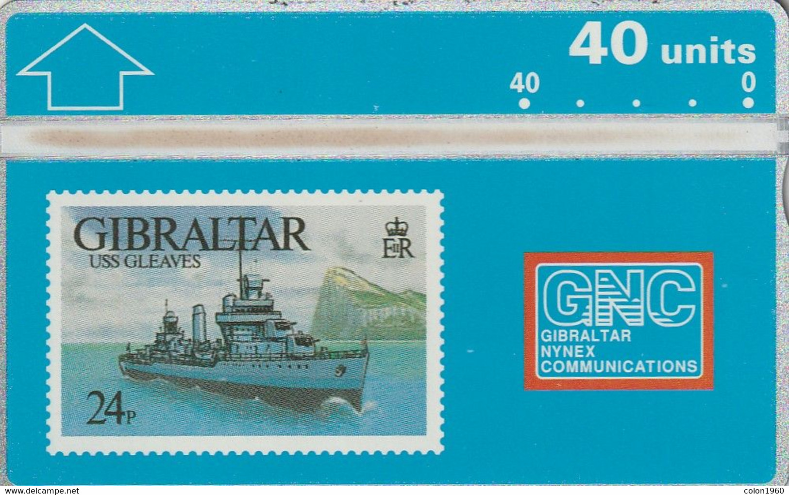 GIBRALTAR. GIB-25. Warships 1993. USS Gleaves. (306A). 20000 Ex. (002). - Gibilterra