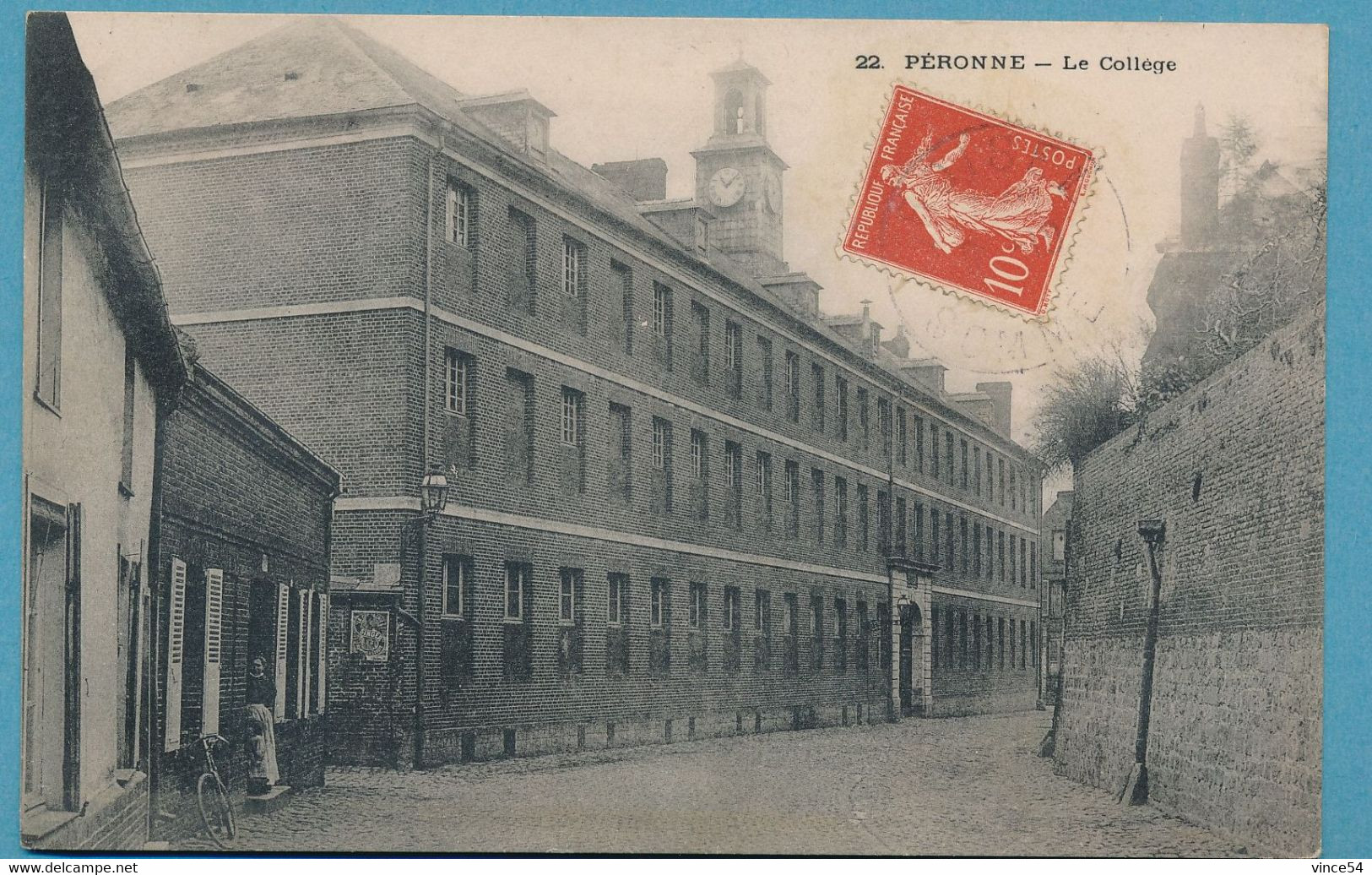 PERONNE - Le Collège (animation) - Circulé 1907 - Peronne