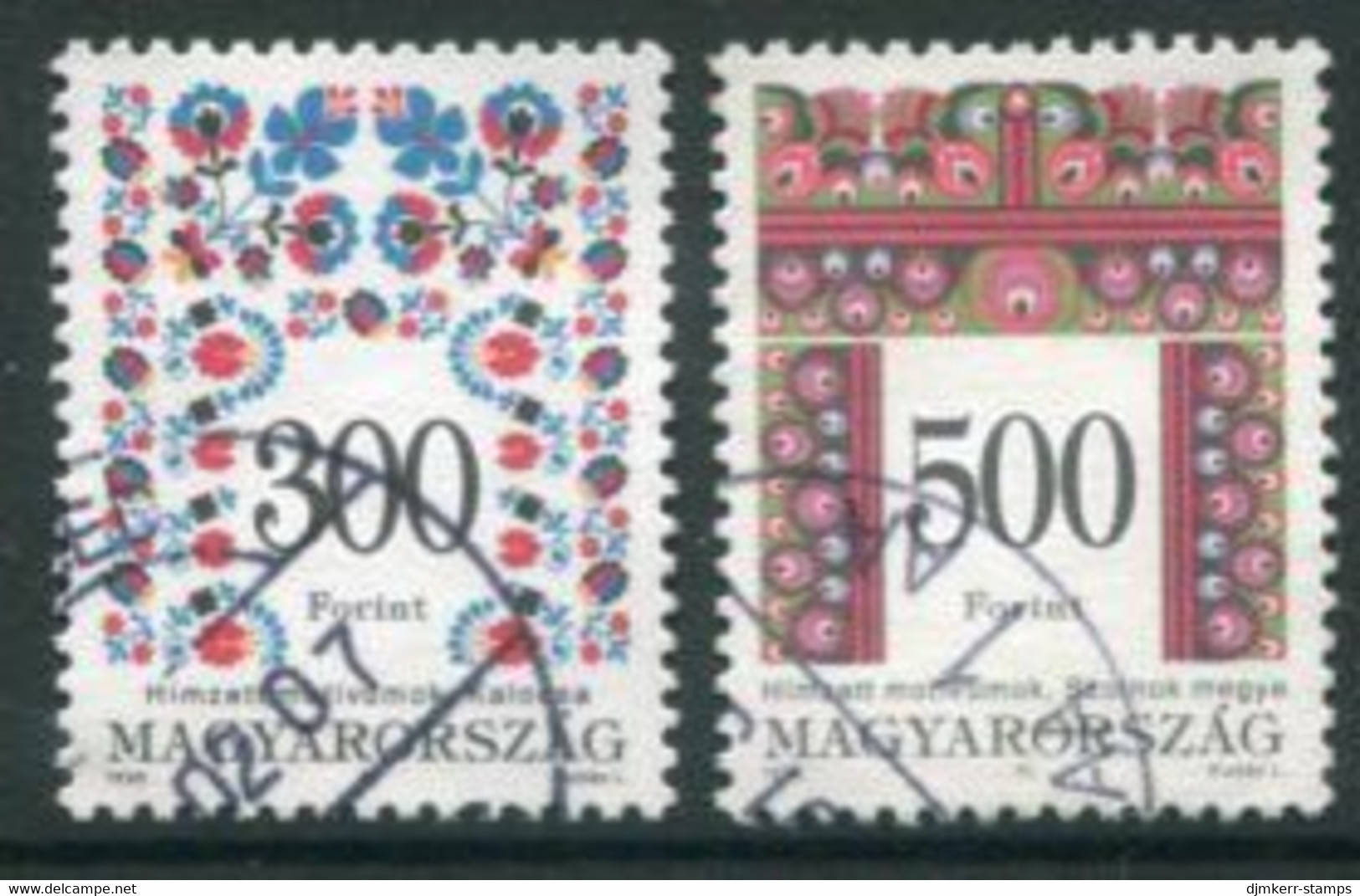 HUNGARY 1996 Folk Motif 300 And 500 Ft.  Used.  Michel 4409-10 - Oblitérés
