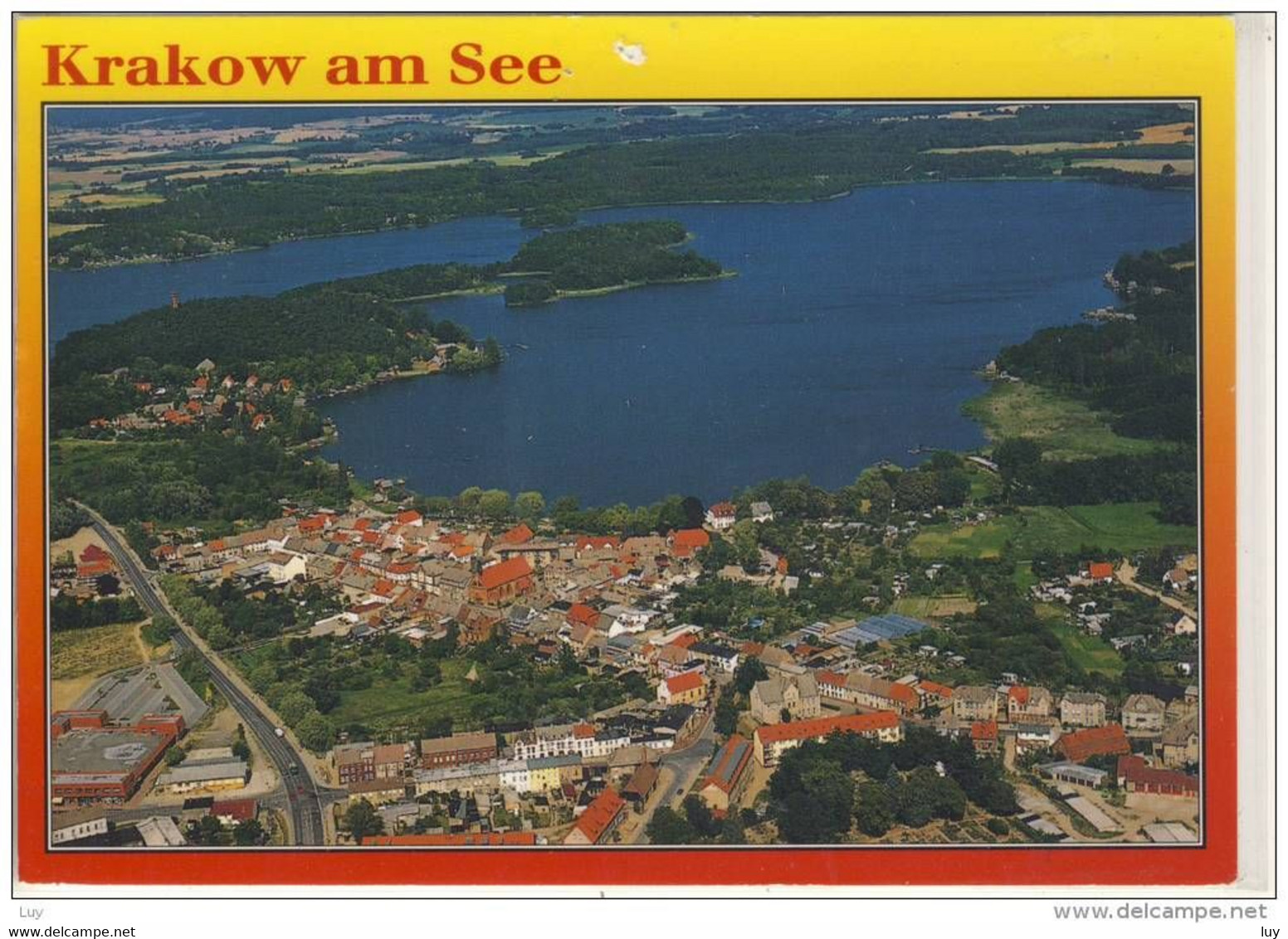 KRAKOW Am SEE - Luftbild, Fliegeraufnahme, Panorama   2004, Flugaufnahme - Krakow