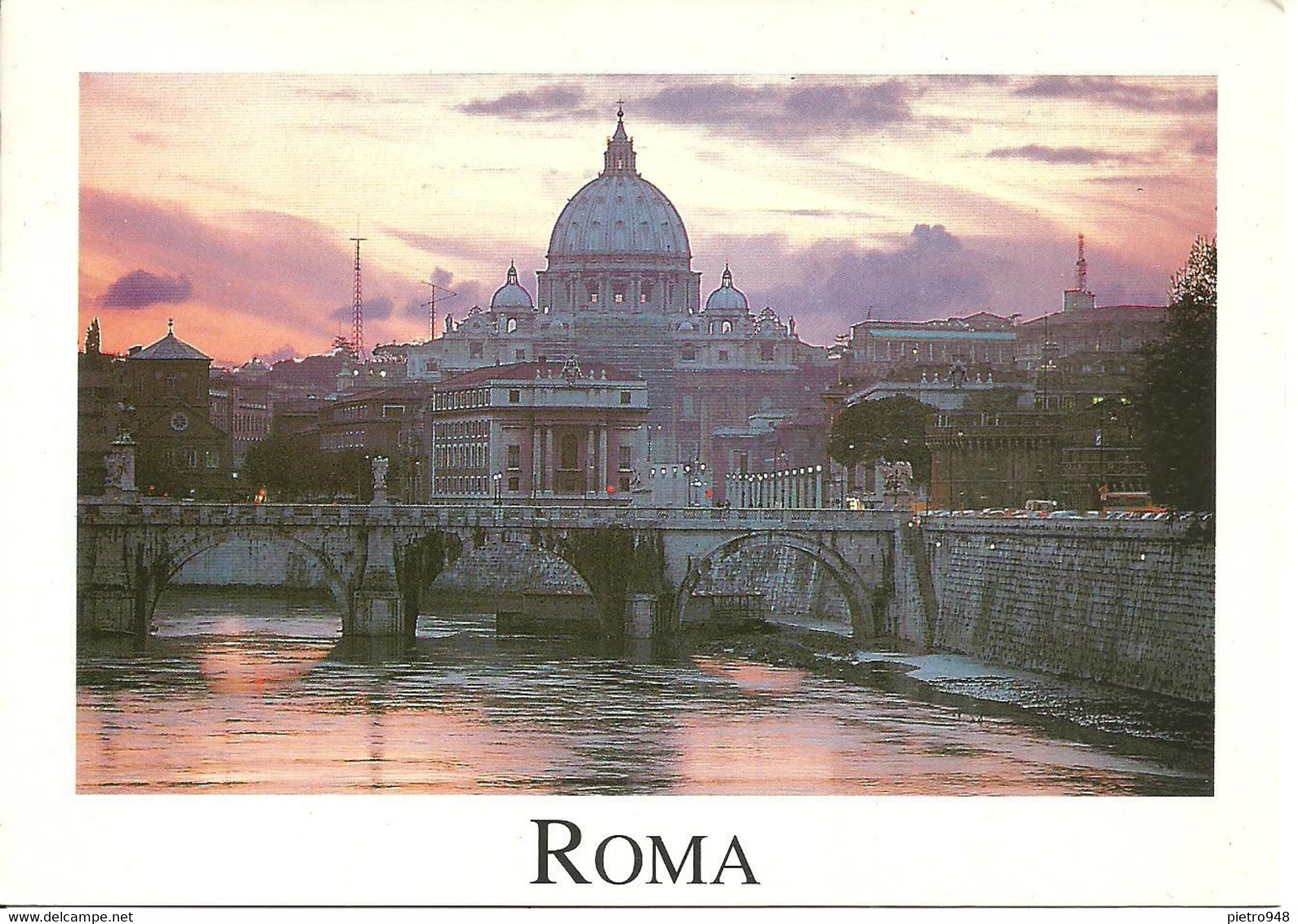 Roma (Lazio) Fiume Tevere E Cupola Basilica Di San Pietro, Notturno, By Night, La Nuit - Fiume Tevere