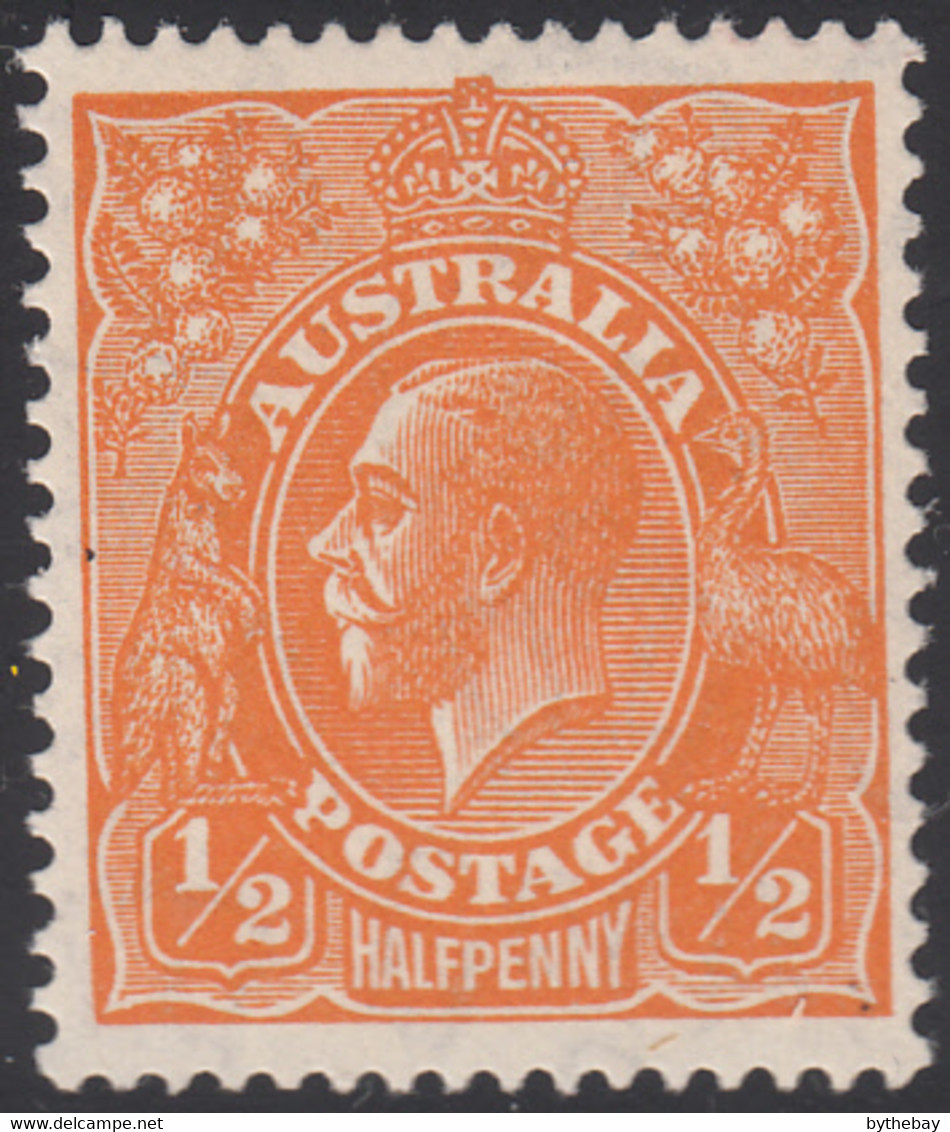 Australia 1931-36 MH Sc #113 1/2p George V Orange Variety - Neufs