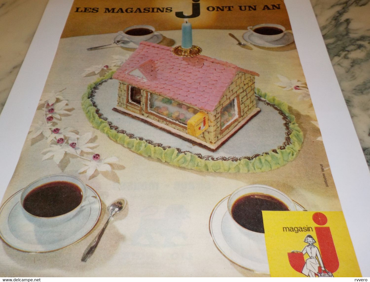 ANCIENNE PUBLICITE 1 ANS POUR LES   MAGASINS  J 1961 - Alcools