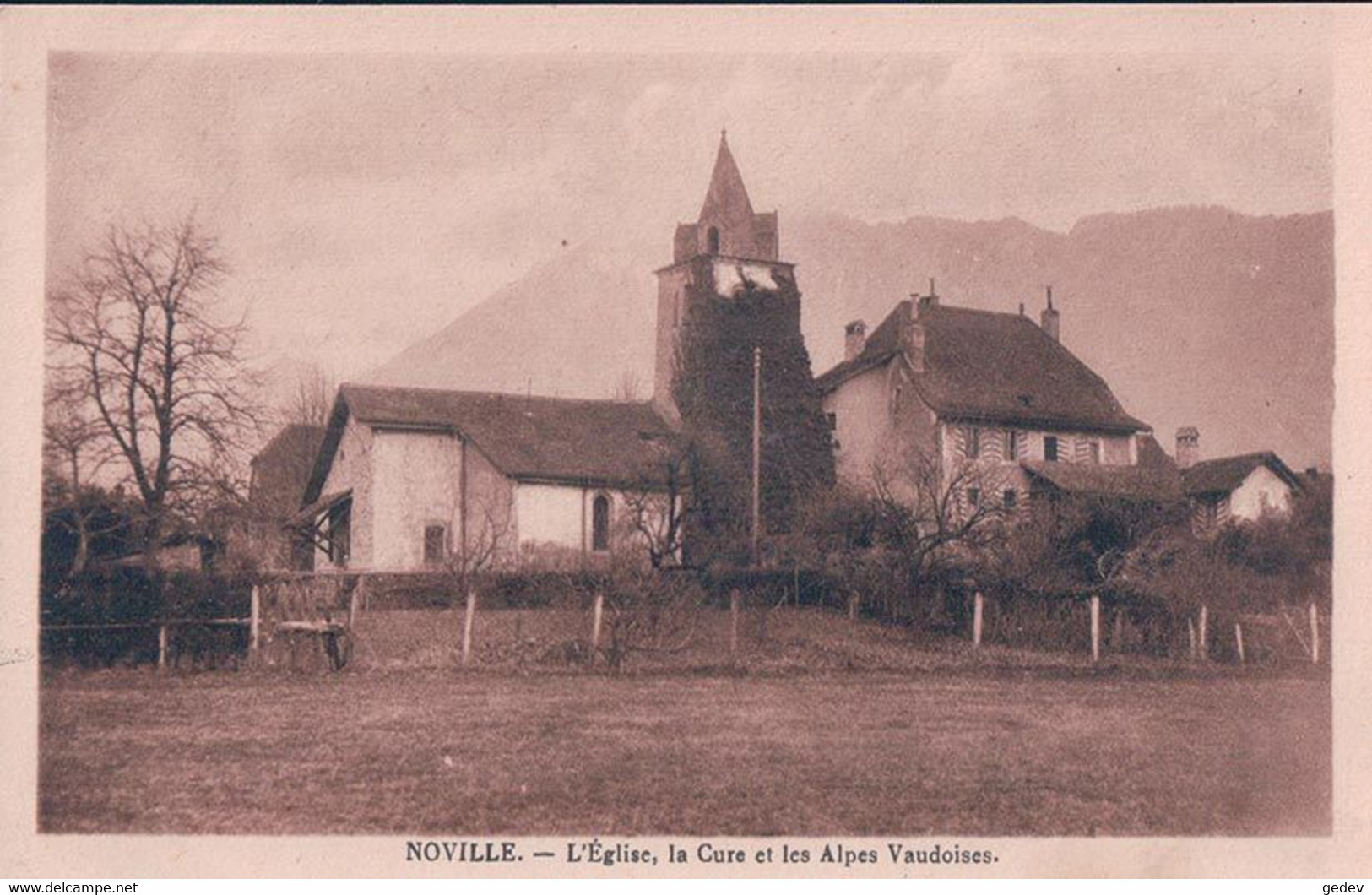 Noville VD, Eglise Et Cure (12547) - Noville