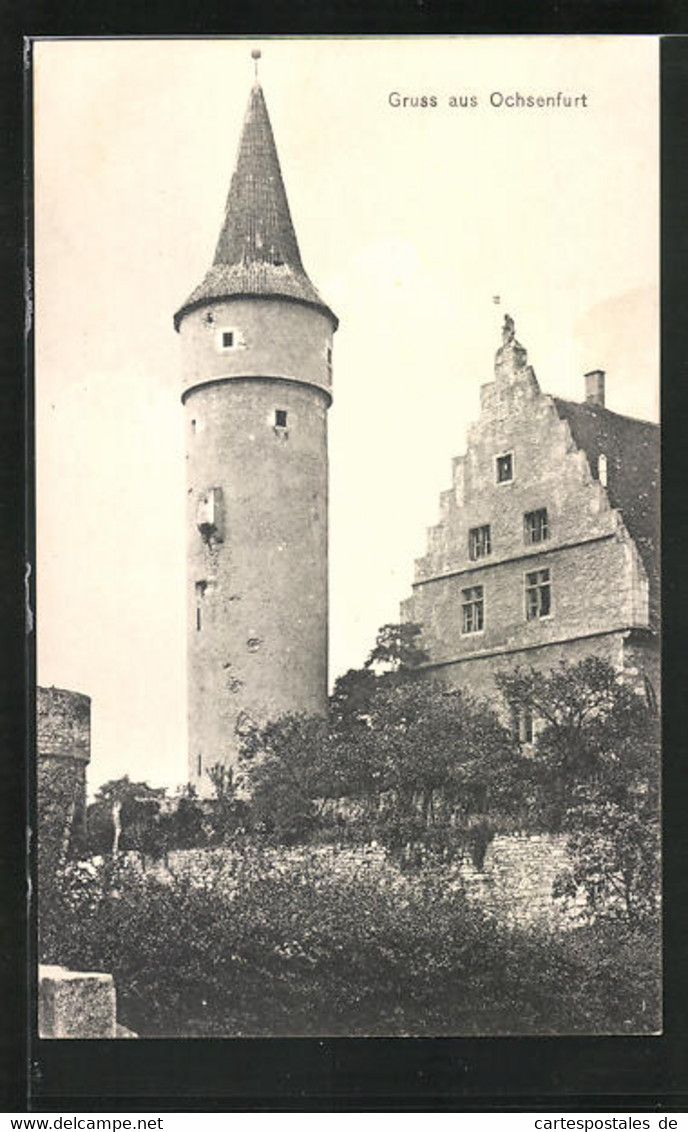 AK Ochsenfurt, Turm Mit Stadtmauer - Ochsenfurt