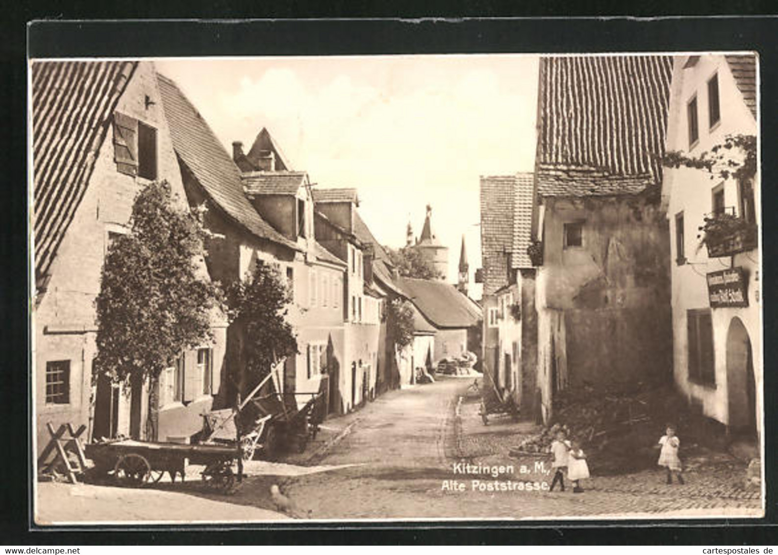 AK Kitzingen A. M., Alte Poststrasse Mit Kindern - Kitzingen