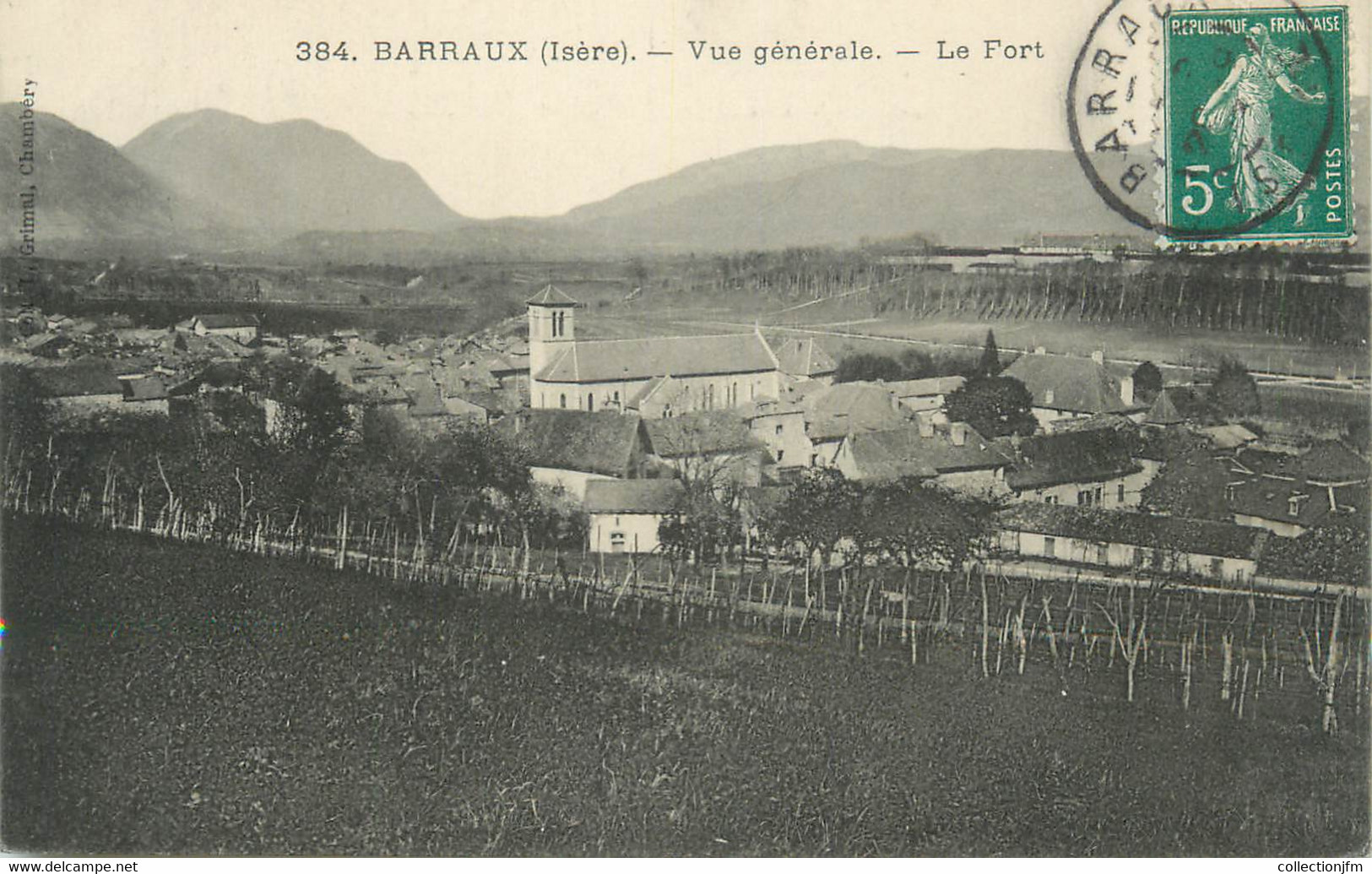 CPA FRANCE 38 " Barraux, Vue Générale Et Le Fort" - Barraux