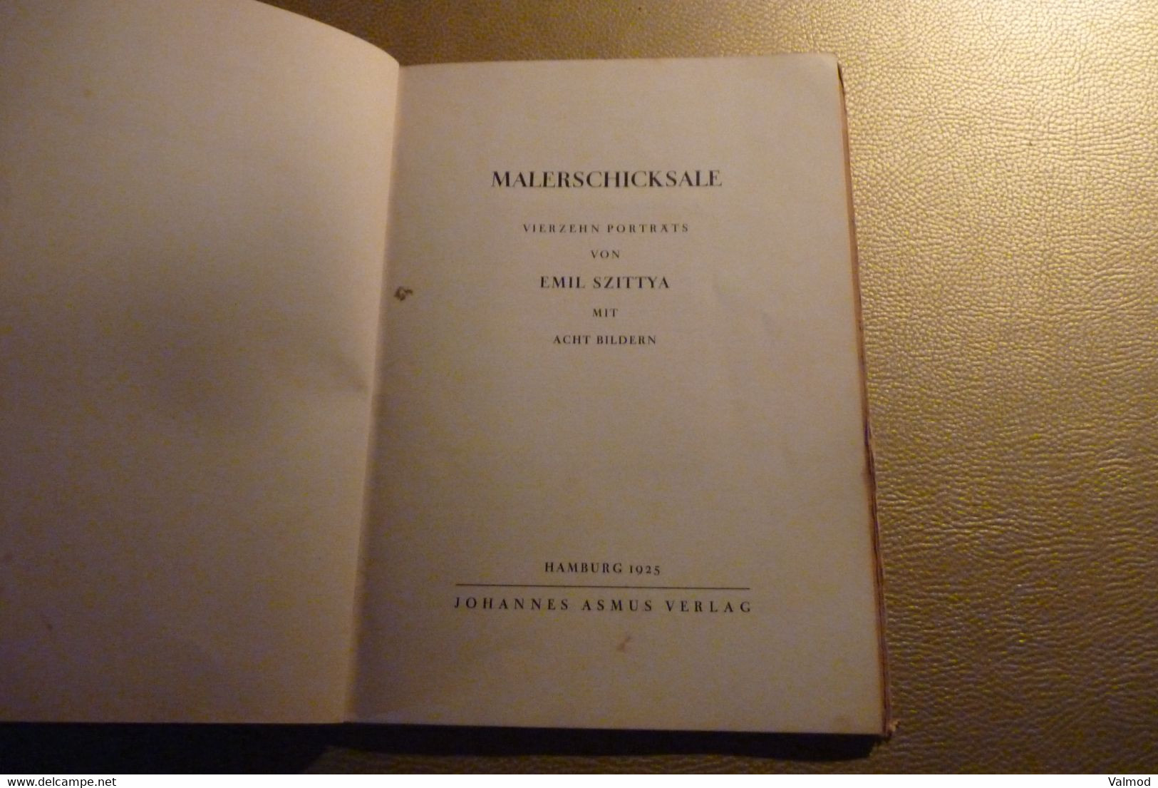 Maler-Schicksale - Porträts Von Emil Szittya - Mit Acht Bildern - Johannes Asmus Verlag Hamburg - 1925 - Art