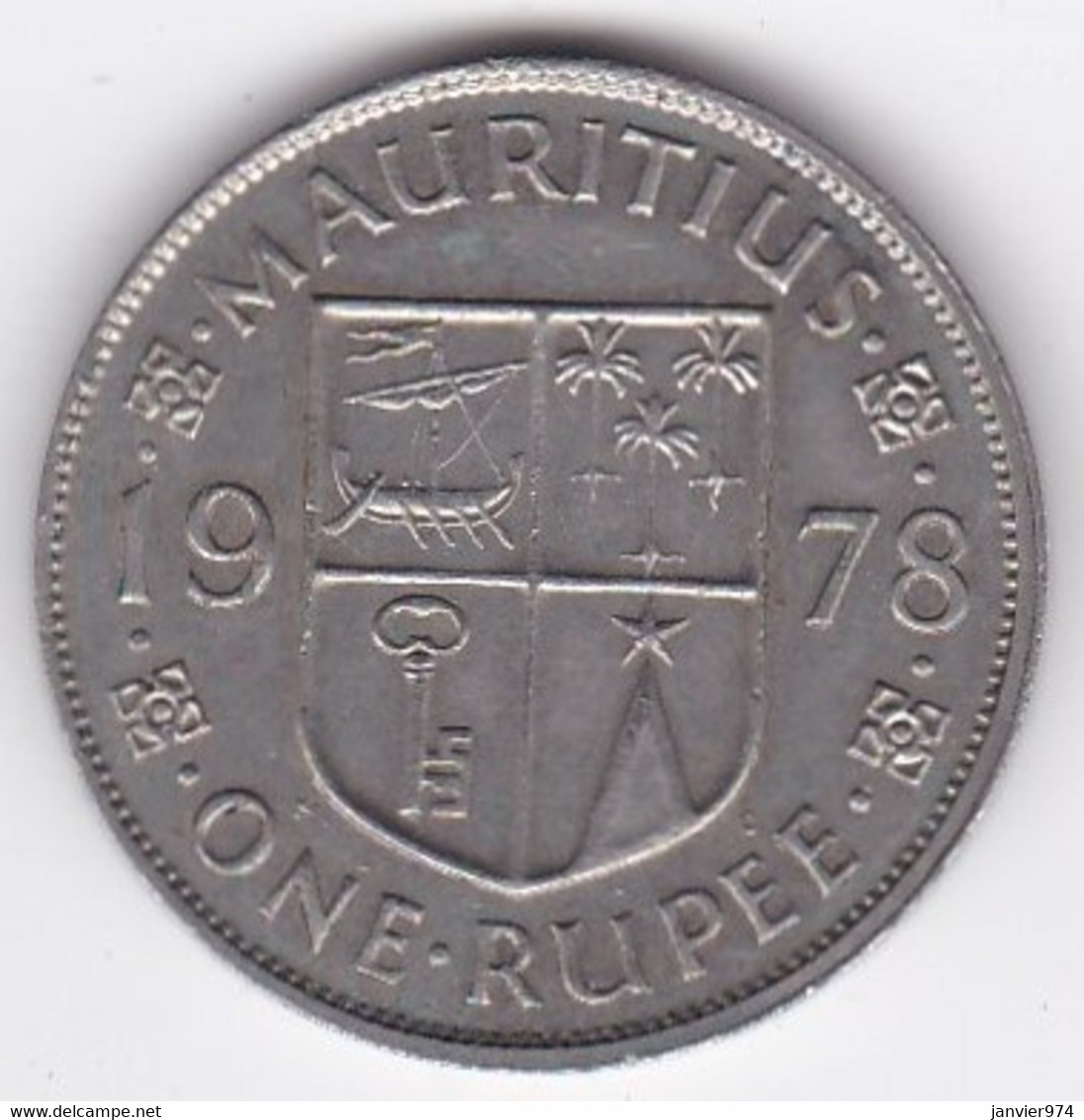 Ile Maurice One Rupee 1978 Elizabeth II. KM# 35 - Maurice