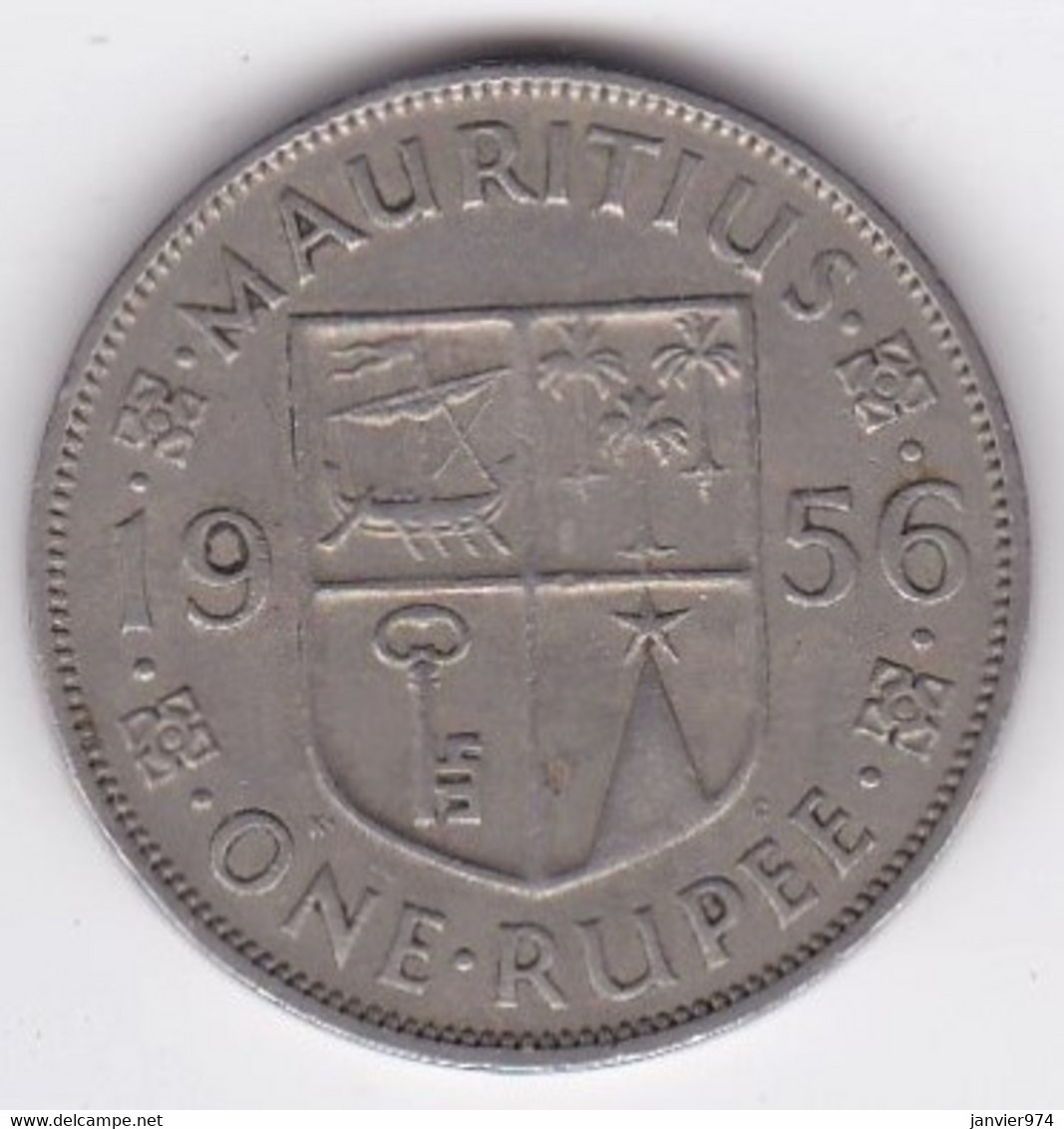 Ile Maurice One Rupee 1956 Elizabeth II. KM# 35 - Maurice