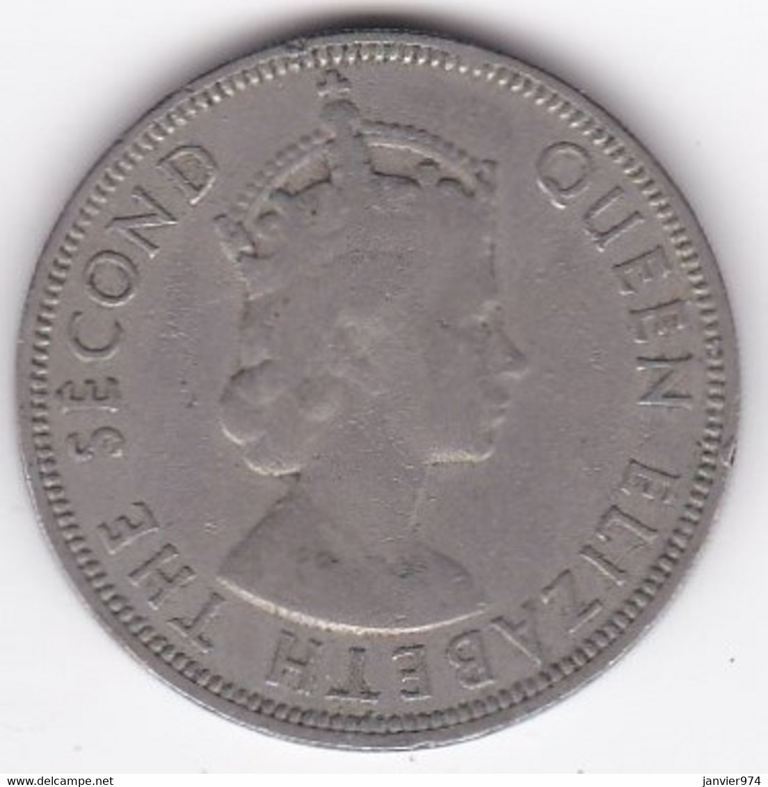 Seychelles 1 Rupee 1954 . Elizabeth II . KM# 13 - Seychelles