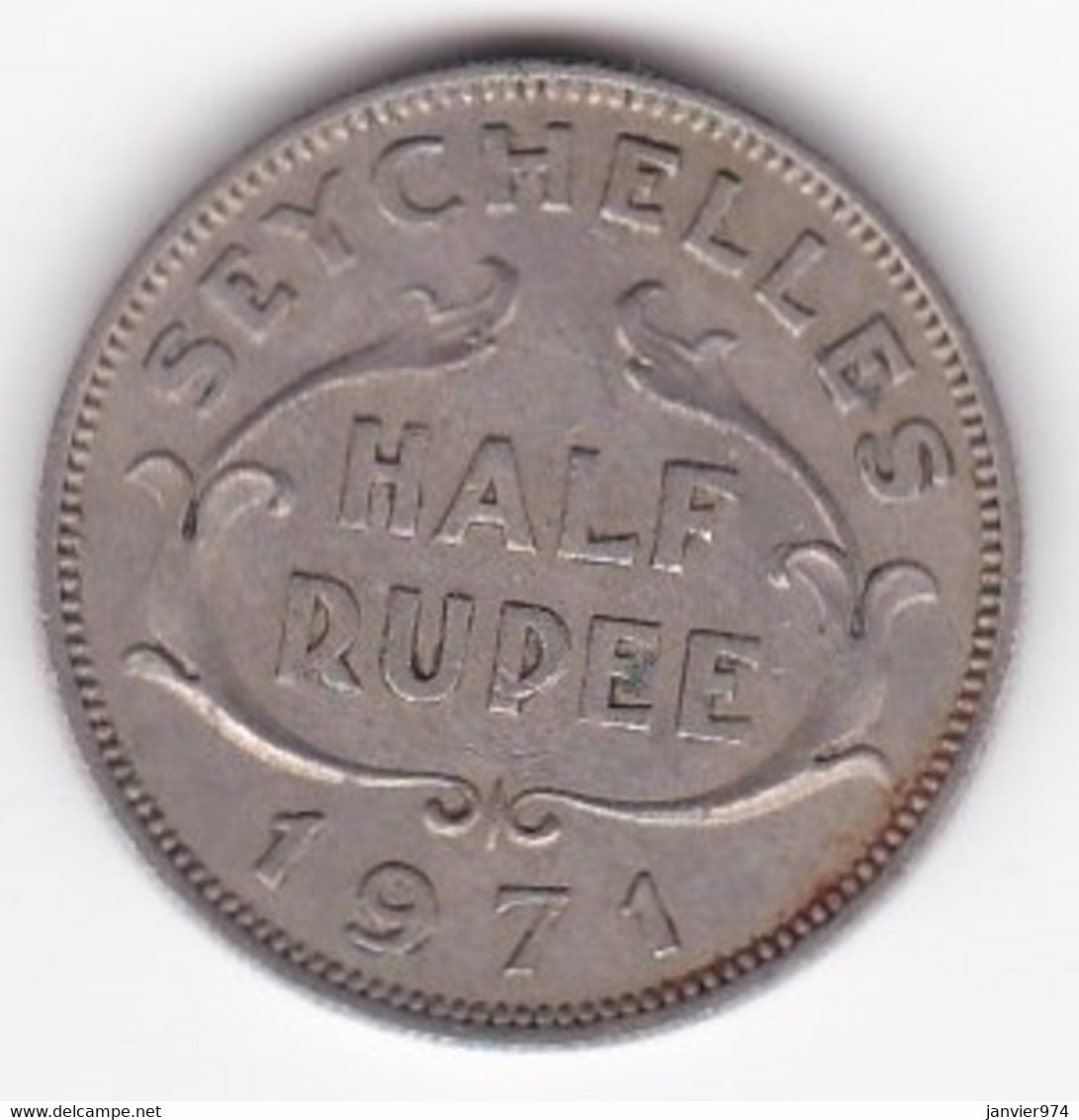 Seychelles 1/2 Rupee 1971 . Elizabeth II . KM# 12 - Seychellen