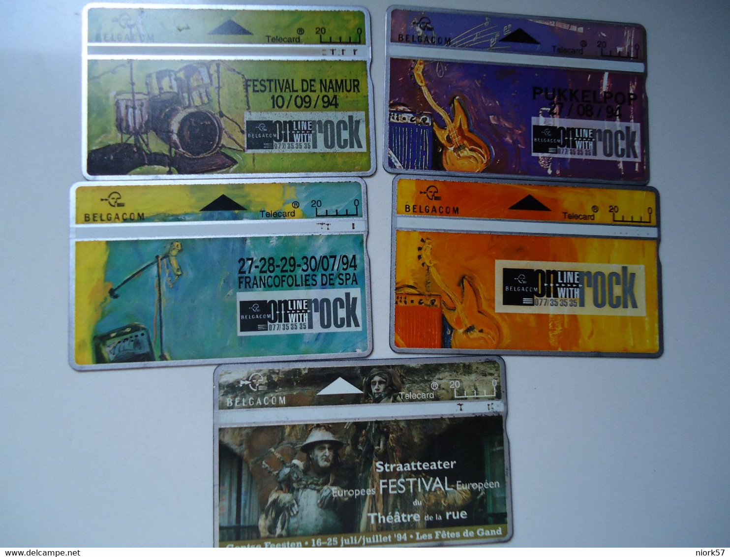 BELGIUM   USED CARDS SET    5  ROCK MUSIC - Altri & Non Classificati