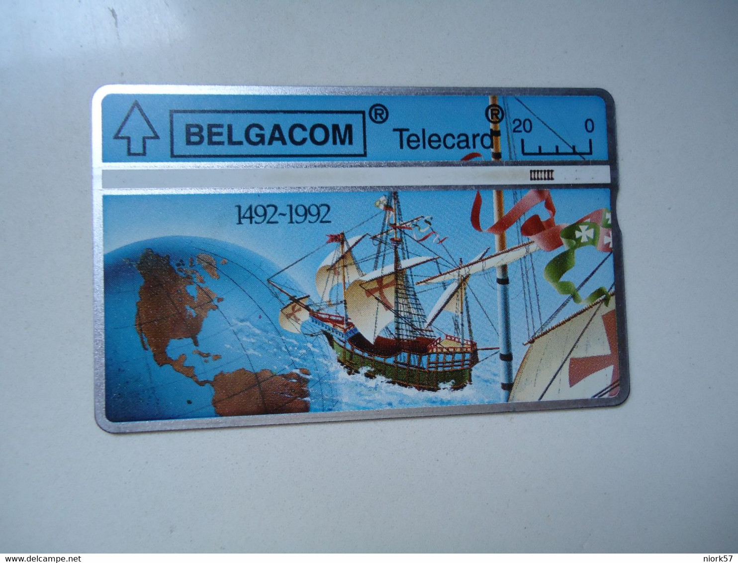 BELGIUM   USED CARDS  SHIPS COLOMBUS - Andere & Zonder Classificatie