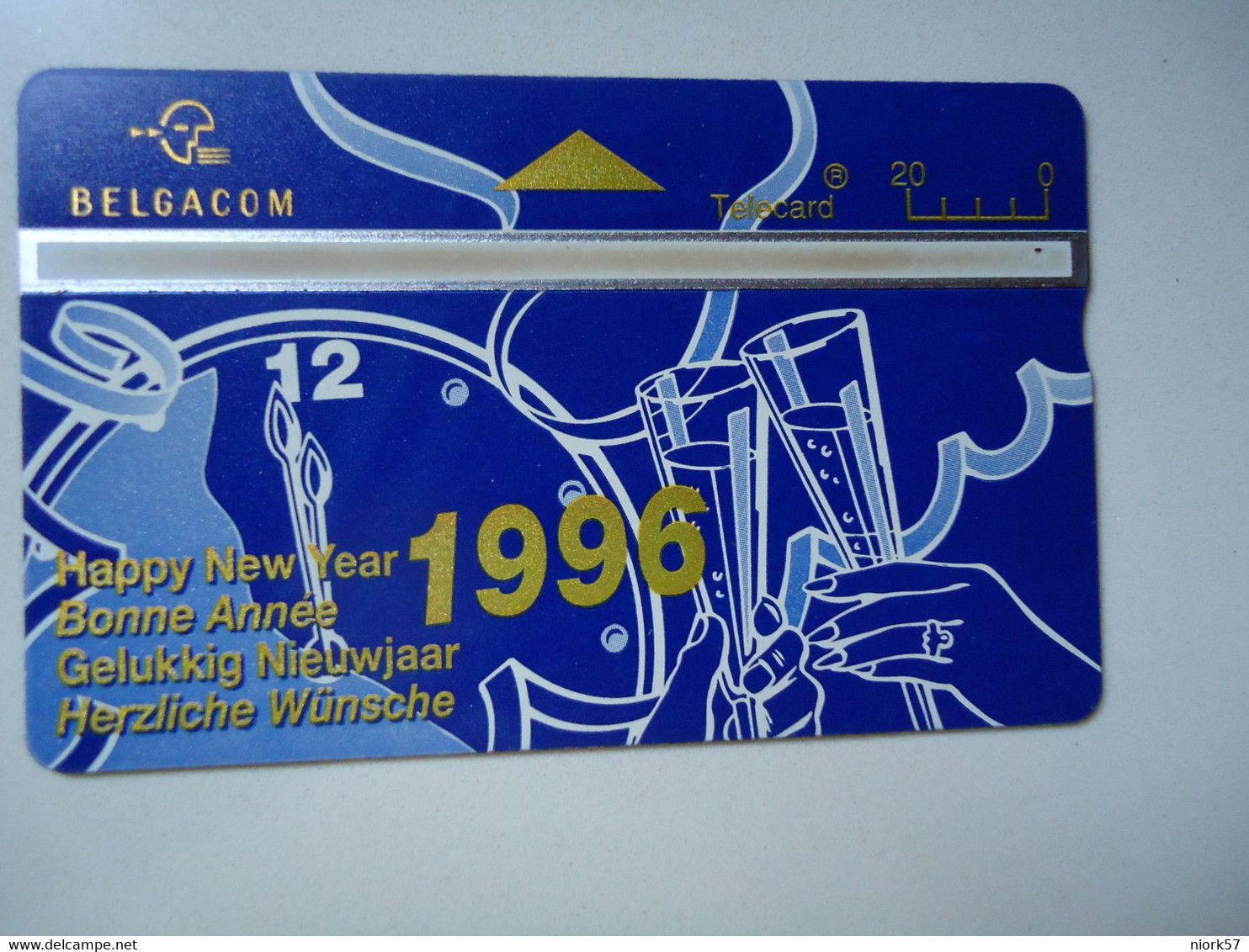 BELGIUM   USED CARDS  NEW YEAR 1996 - Autres & Non Classés