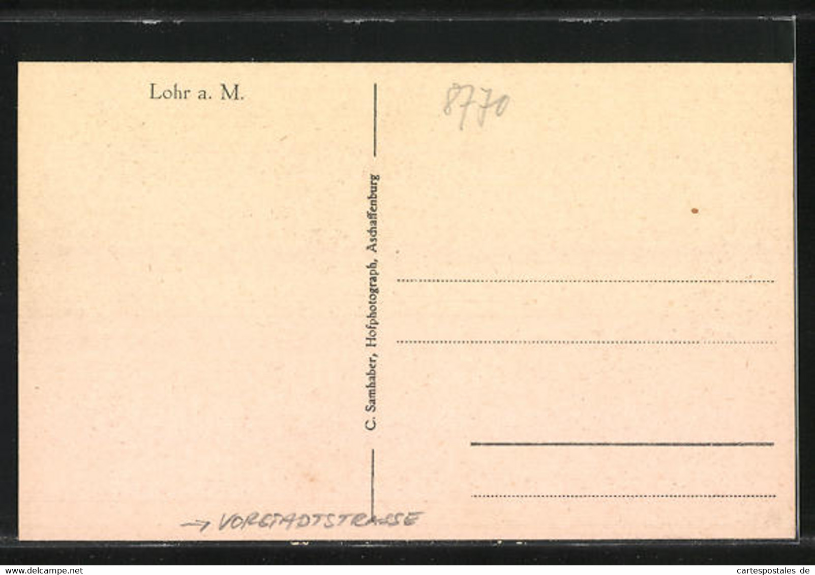 AK Lohr A. M., Vorstadtstrasse Mit Handlung V. Josef Martin - Lohr