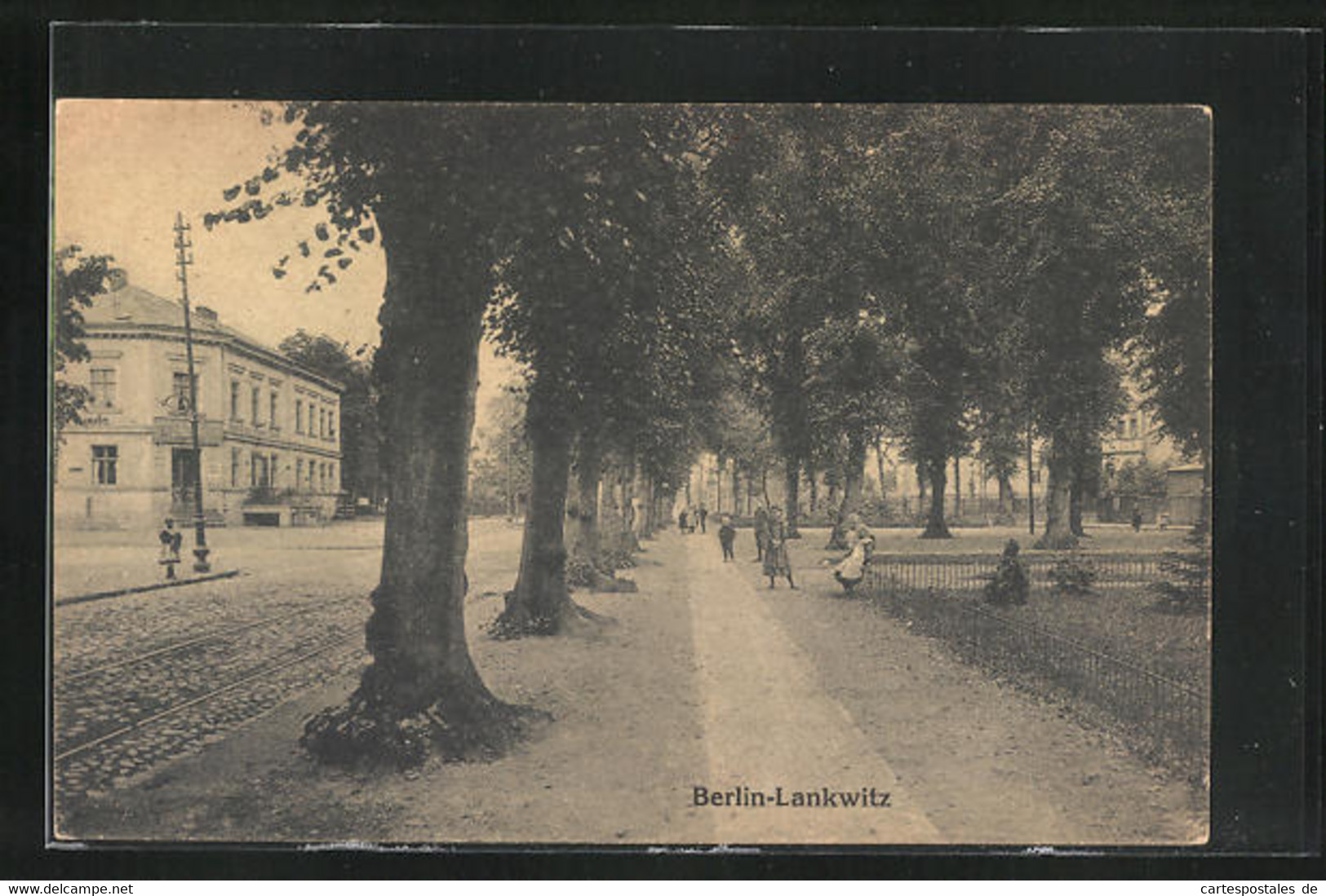 AK Berlin-Lankwitz, Strassenpartie Mit Gasthof Zur Linde - Steglitz