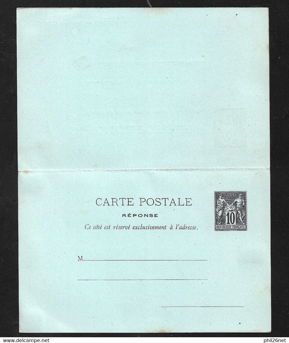 Entier Postal Carte Postale Avec Réponse N°89-CPRP1 Sage 10 Centimes Neuve B/TB Voir Scans  - Standard- Und TSC-AK (vor 1995)