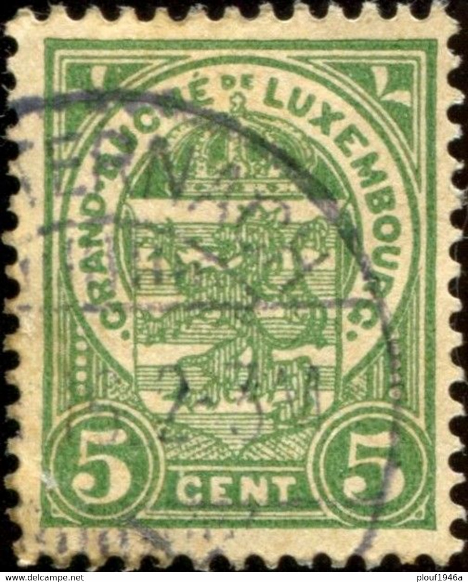 Pays : 286,02 (Luxembourg)  Yvert Et Tellier N° :    92 (o) - 1907-24 Coat Of Arms