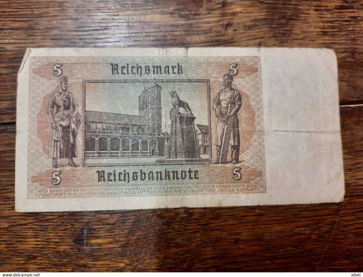 Un Billet  Allemand - 5 Reichsmark