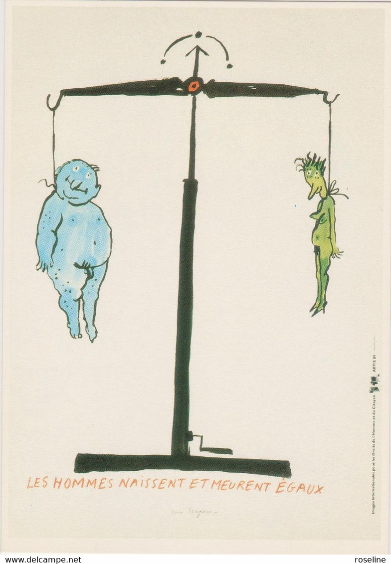 UNGERER Tomi  Ed Art Unlimited N° A 2773 - Egalité Homme Femme Balance Pendus - CPM 10,5x15 TBE 1989 Neuve - Ungerer