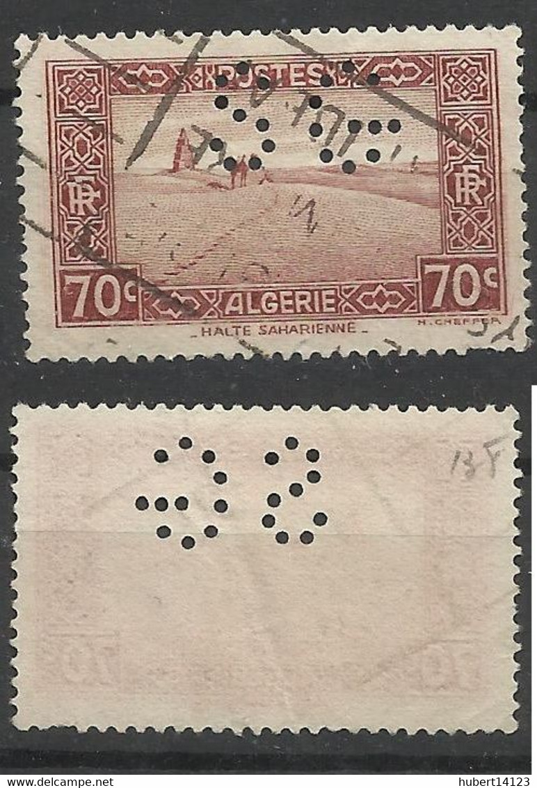 COLONIE ALGERIE  SG 33 Indice 5 Perforé Perforés Perfins Perfin - Other & Unclassified