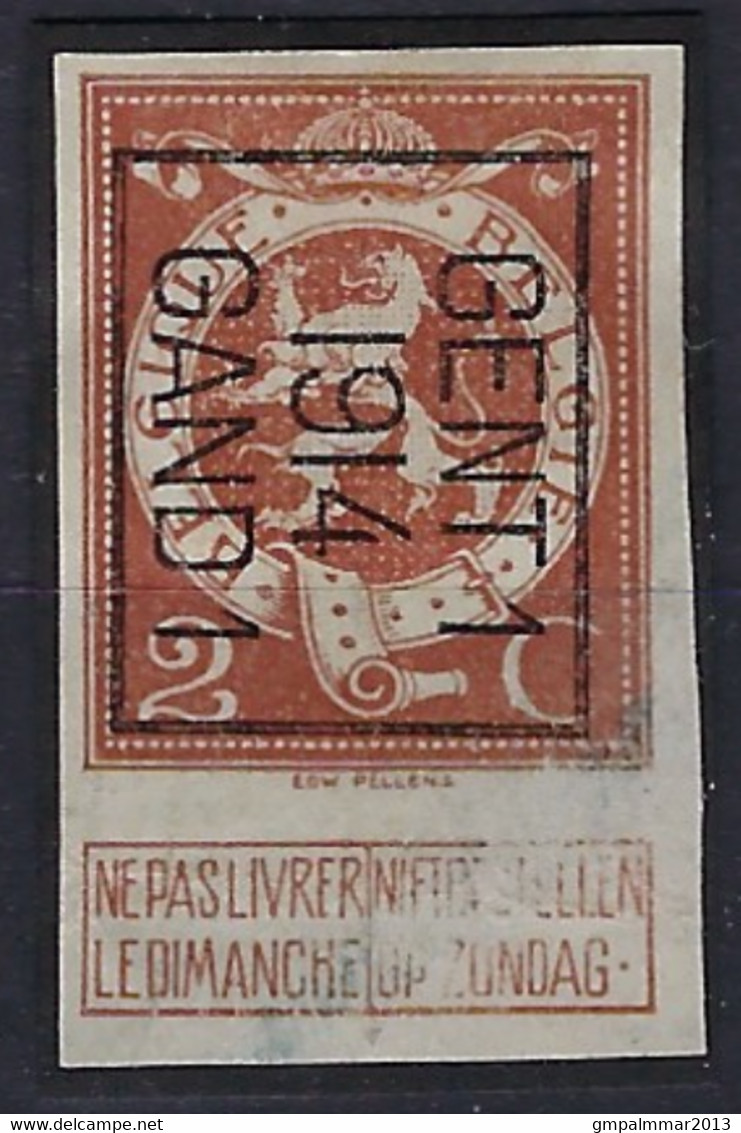 Nr. 109  Typo 51 B GENT I 1914 GAND I - ONGETAND / NON DENTELEE (*)   ; Staat Zie Scan ! - Typos 1912-14 (Lion)