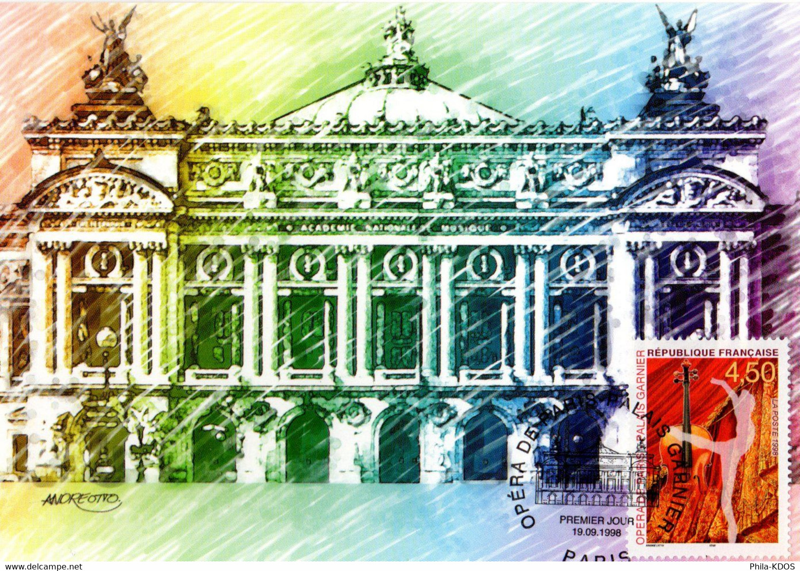 " OPERA DE PARIS / PALAIS GARNIER " Sur Carte Maximum De 1998 N° YT 3181. Parfait état. CM - Sonstige & Ohne Zuordnung