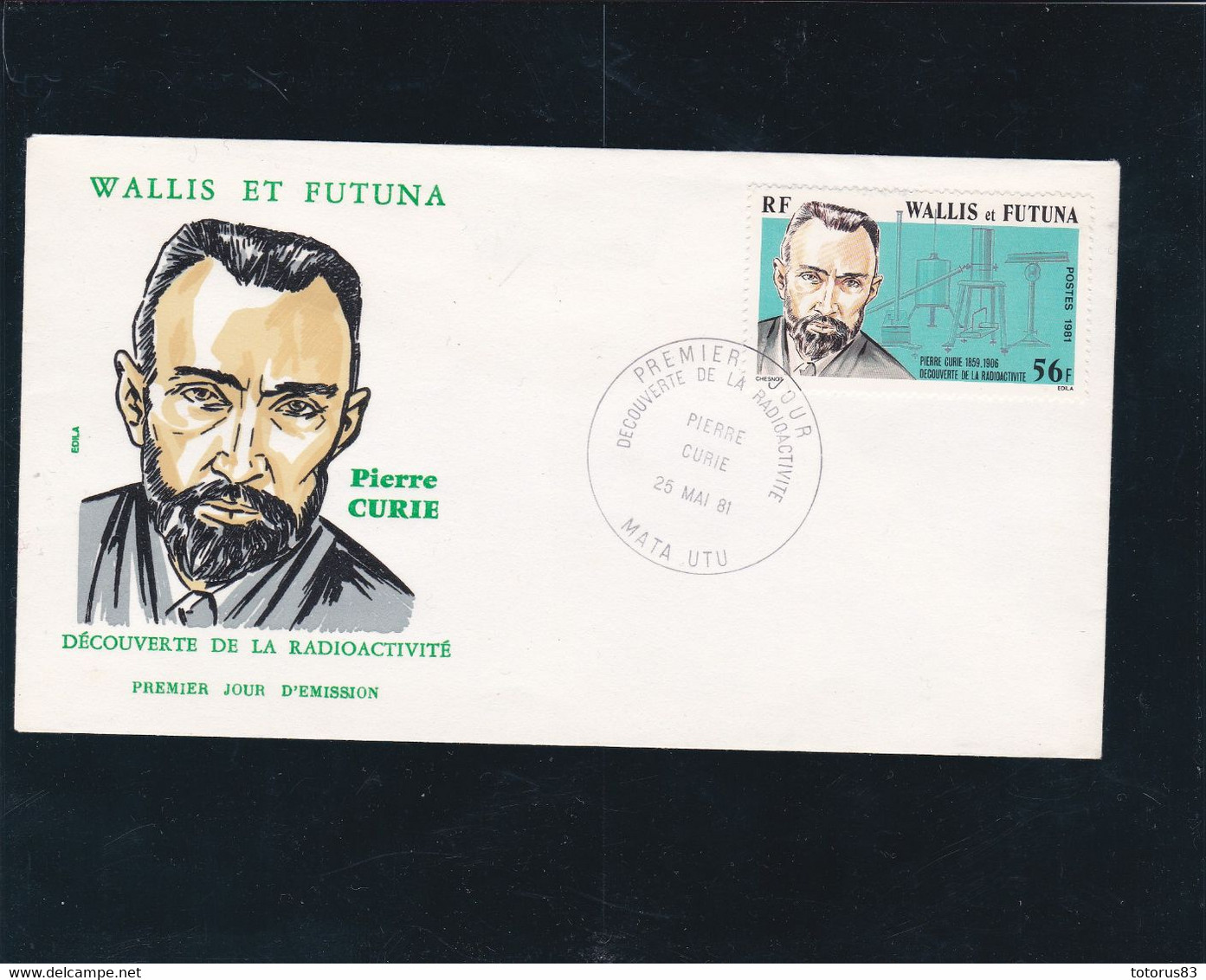 Wallis Et Futuna Enveloppe 1er Jour 1981 N° 266 Pierre Curie - Maximum Cards