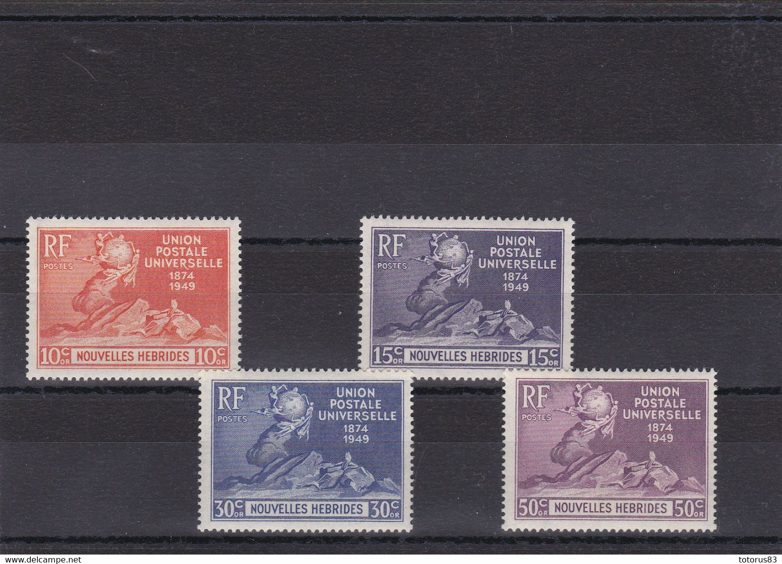 Nouvelles-Hébrides Légende Française 1949 N° 136 à 139 ** - Neufs