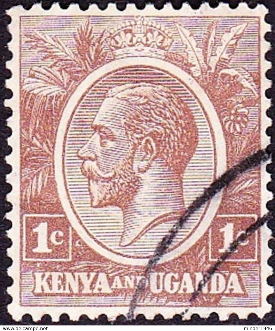 KENYA & UGANDA 1922 KGV 1c Pale-Brown SG76 FU - Kenya & Ouganda