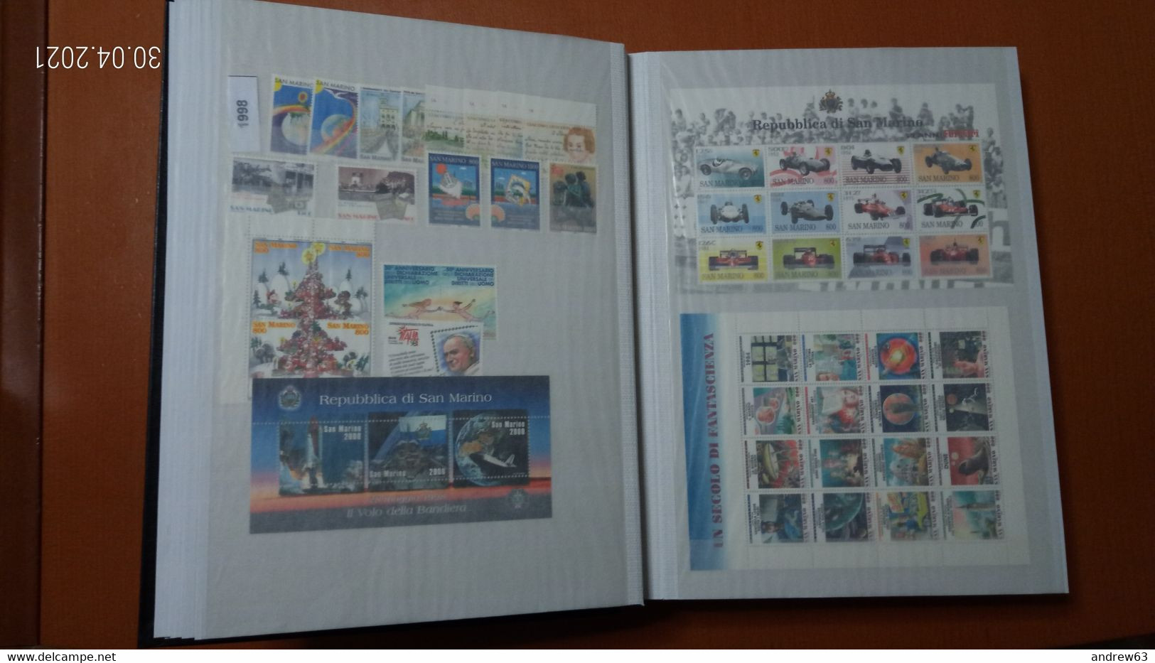 ALBUM - Collezione di SAN MARINO dal 1992 al 2010 - MNH - con BF e Libretti - Sotto Facciale Offerta al -30% - No Fenice