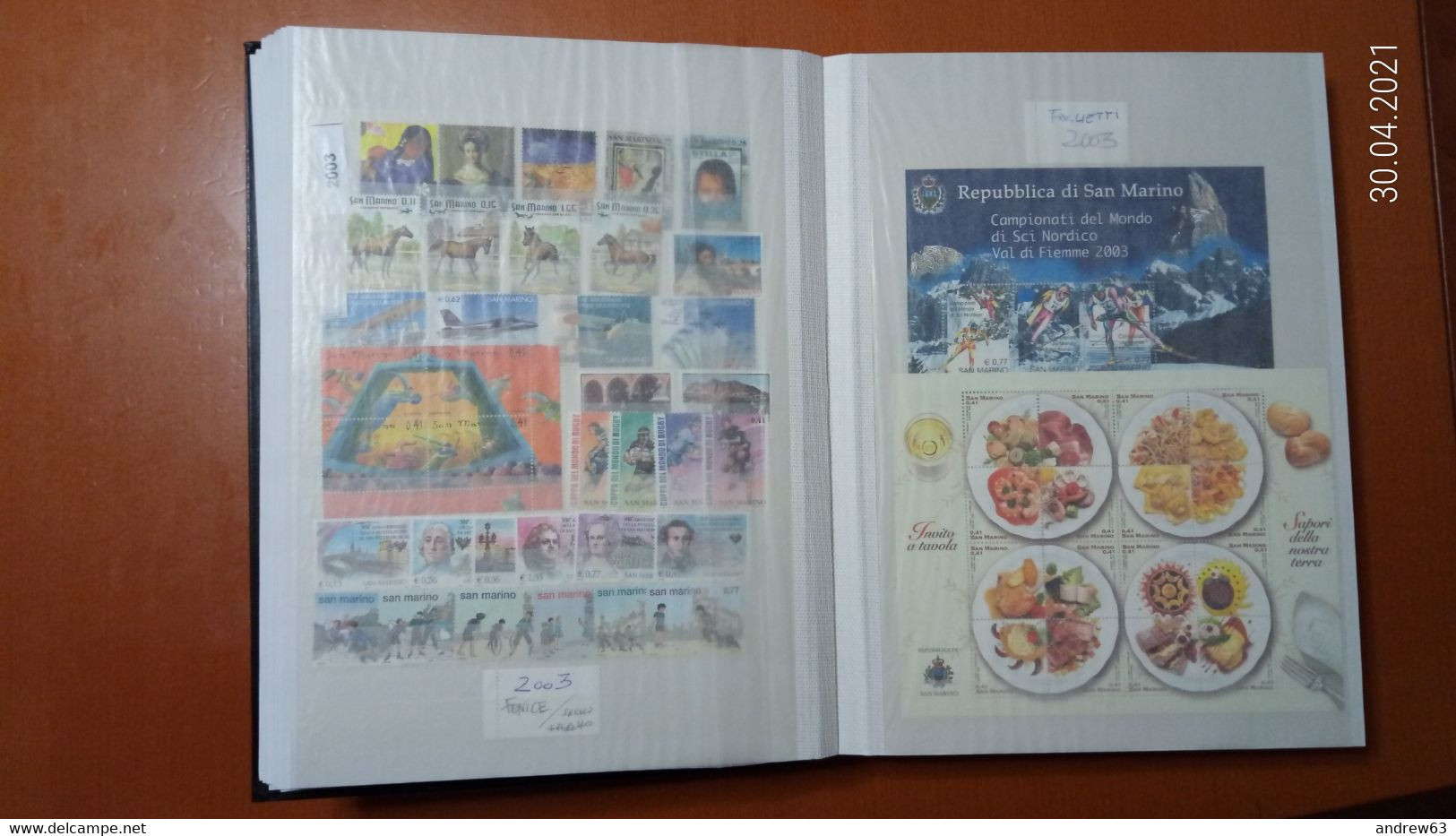 ALBUM - Collezione di SAN MARINO dal 1992 al 2010 - MNH - con BF e Libretti - Sotto Facciale Offerta al -30% - No Fenice