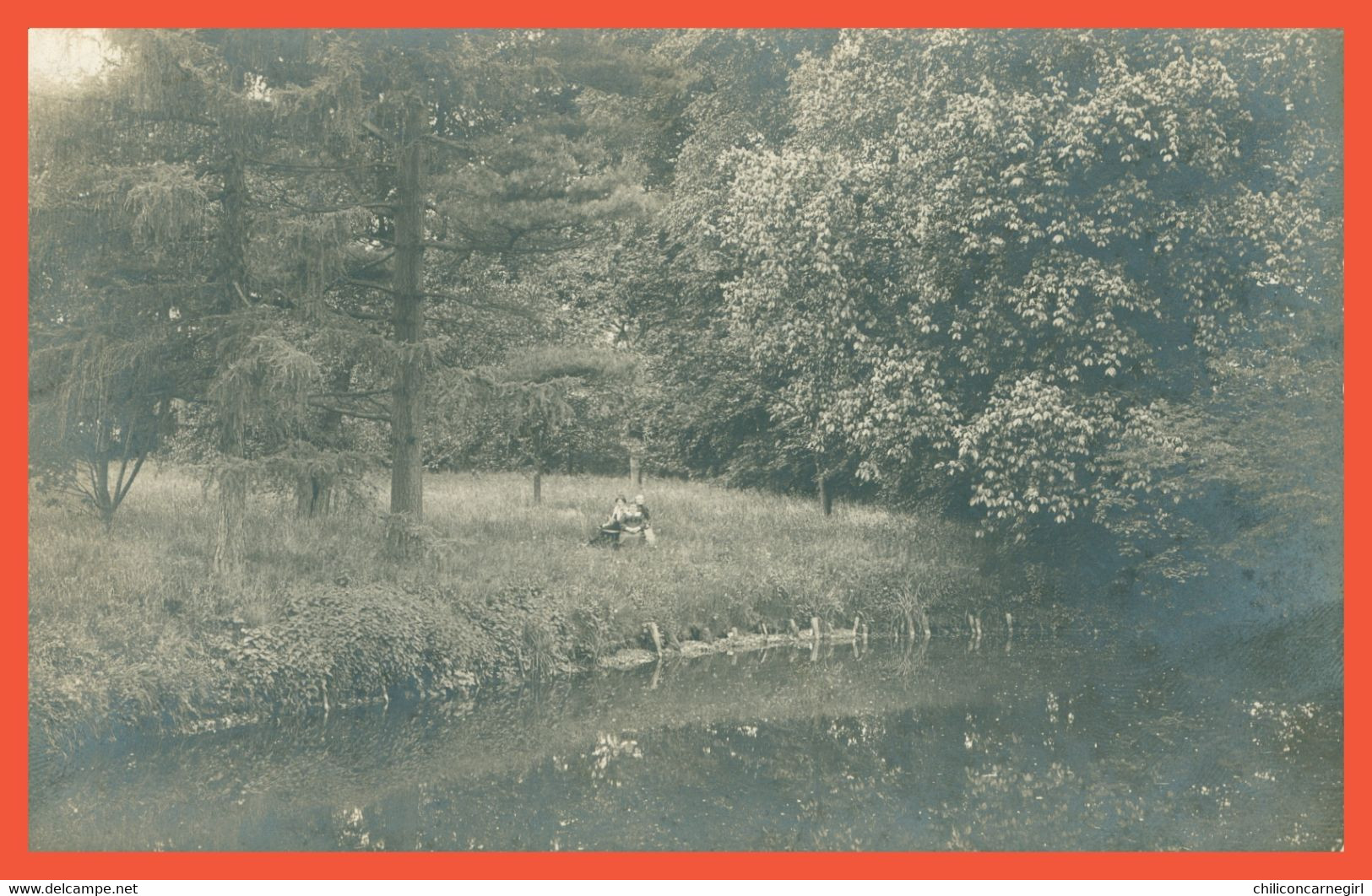 Cp Photo - Parc BERCHEM - Couple - Animée - Berchem Ste Agathe - St Agatha Berchem - Sainte - Berchem-Ste-Agathe - St-Agatha-Berchem