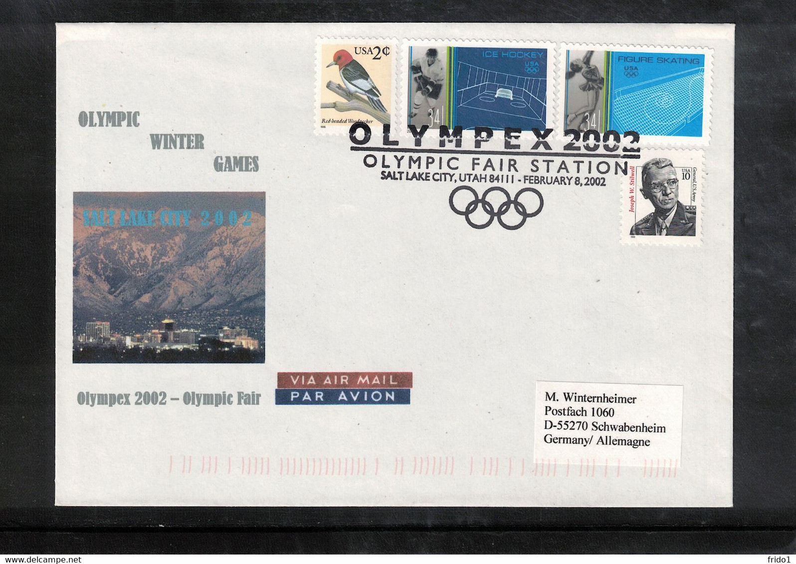 USA 2002 Olympic Games Salt Lake City - Olympex 2002 Interesting Cover - Hiver 2002: Salt Lake City