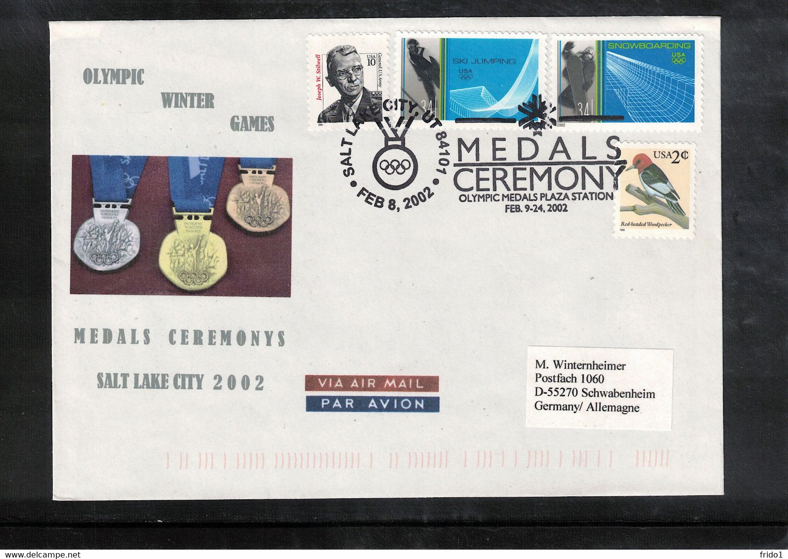 USA 2002 Olympic Games Salt Lake City - Medals Ceremony Interesting Cover - Winter 2002: Salt Lake City