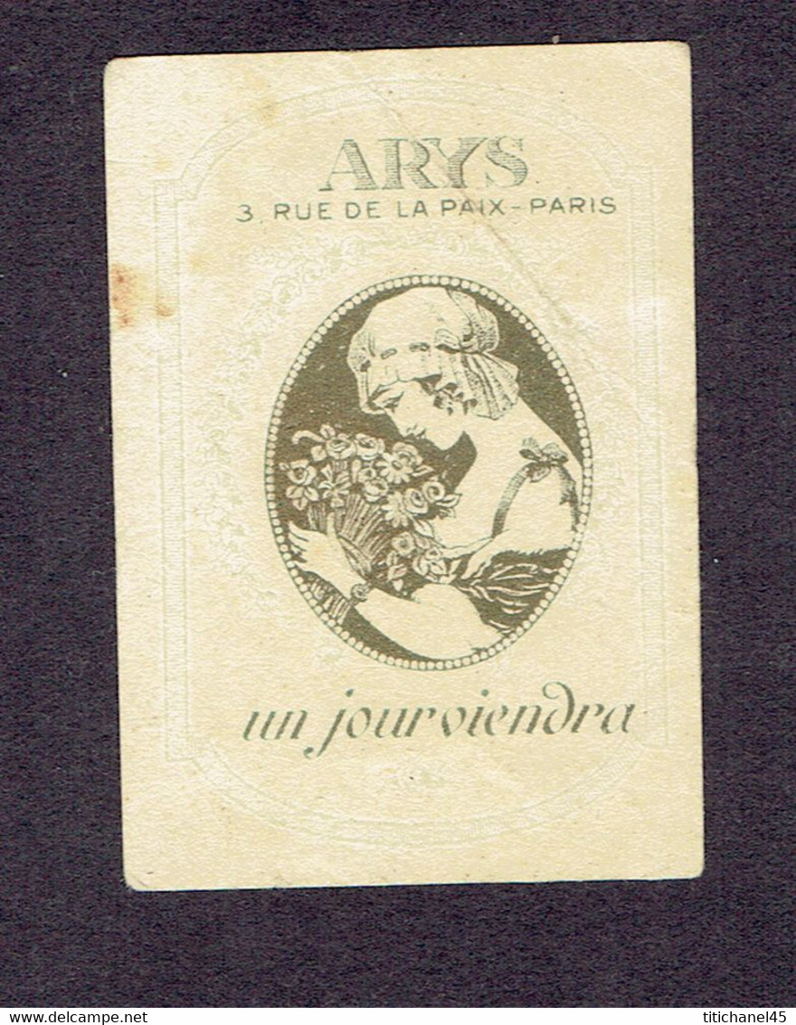 Carte Parfum ARYS "UN JOUR VIENDRA" - Catalogue G. FONTAN I N°8 D - Anciennes (jusque 1960)