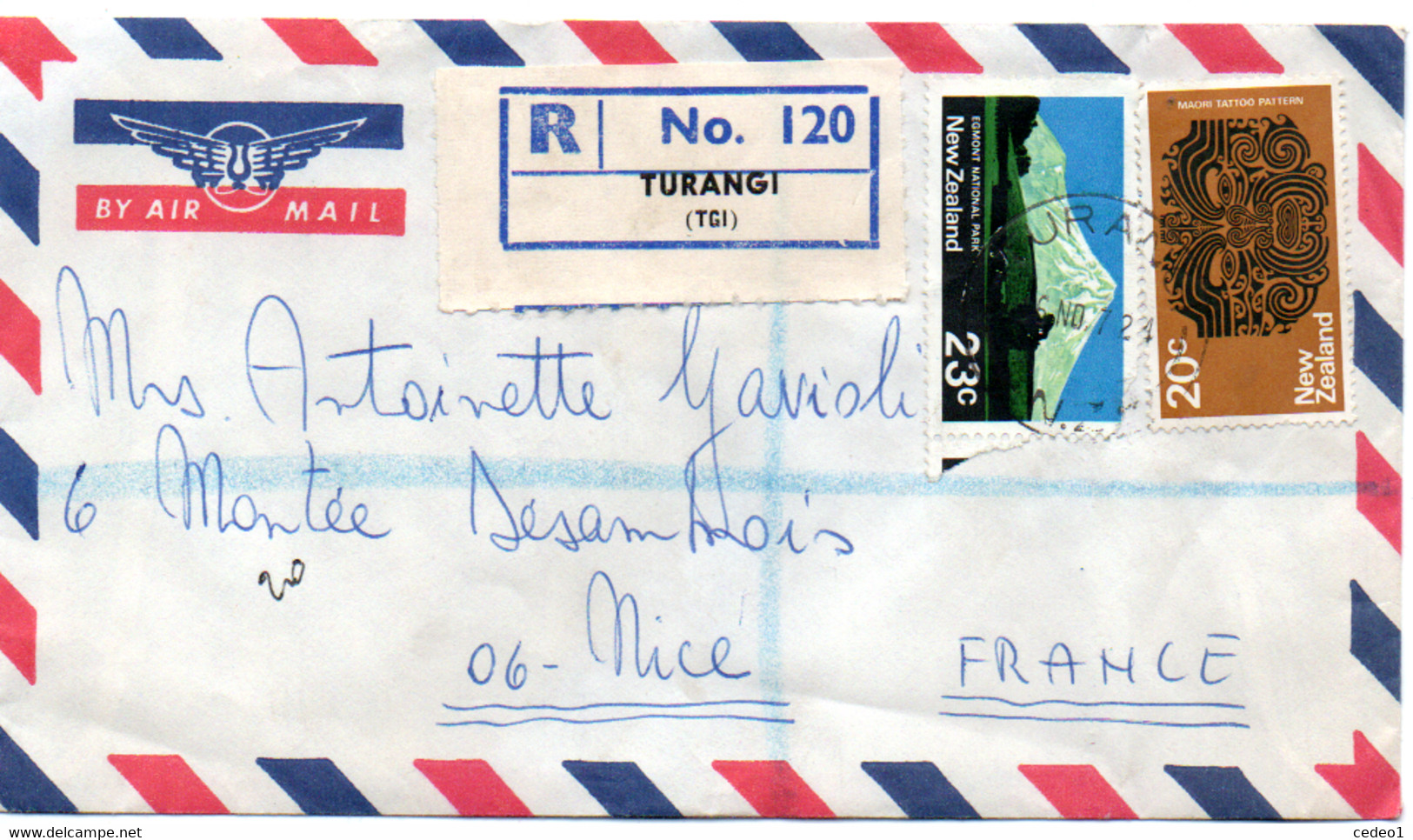 NEW-ZELAND  LETTRE RECOMMANDEE  TURANGI - Storia Postale