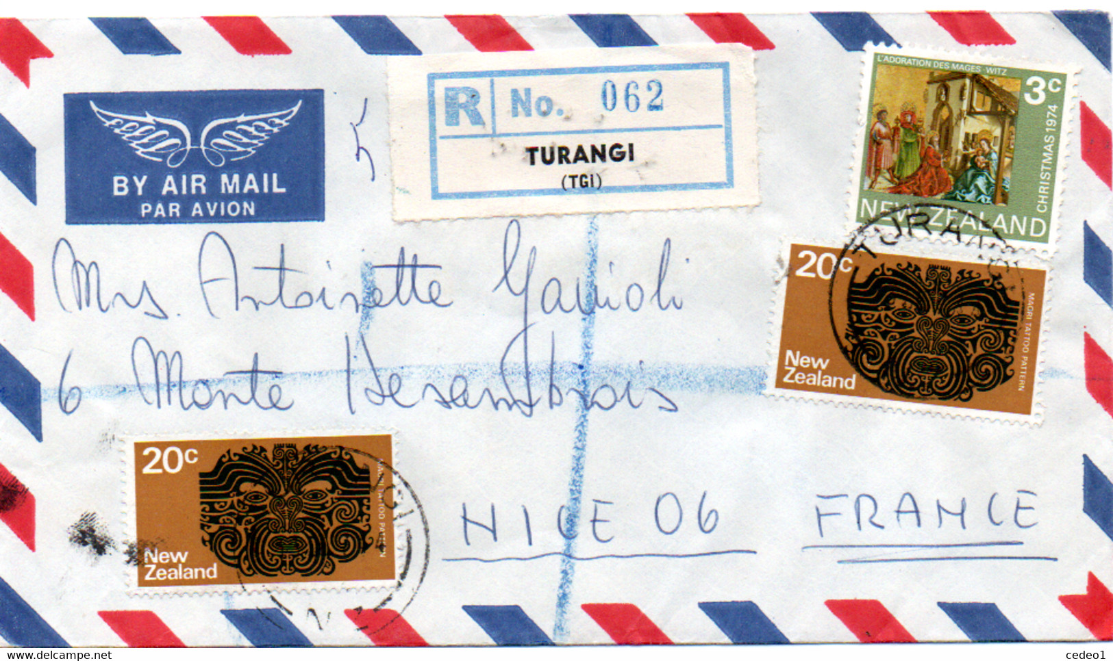 NEW-ZELAND  LETTRE RECOMMANDEE  TURANGI - Covers & Documents
