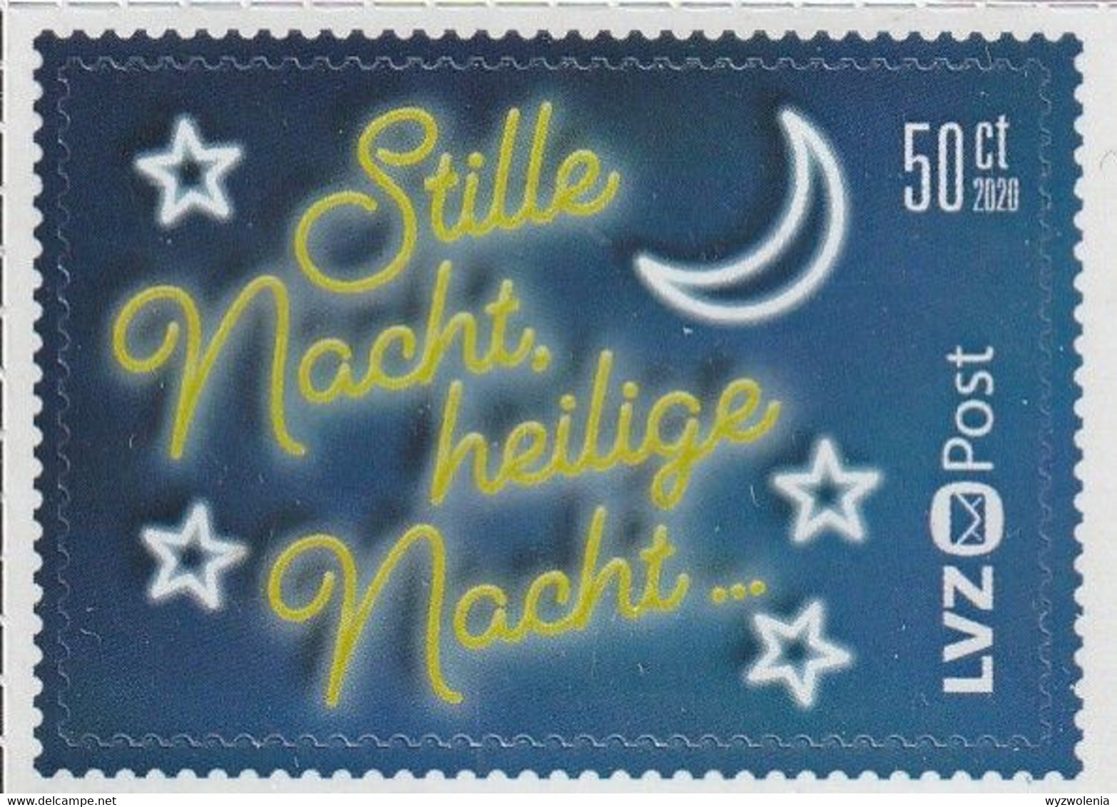 H 284) BRD 2020 Privatpost LVZ: Weihnachten Weihnachtslied Carol: Stille Nacht, Heilige Nacht (Mond, Sterne) - Musique