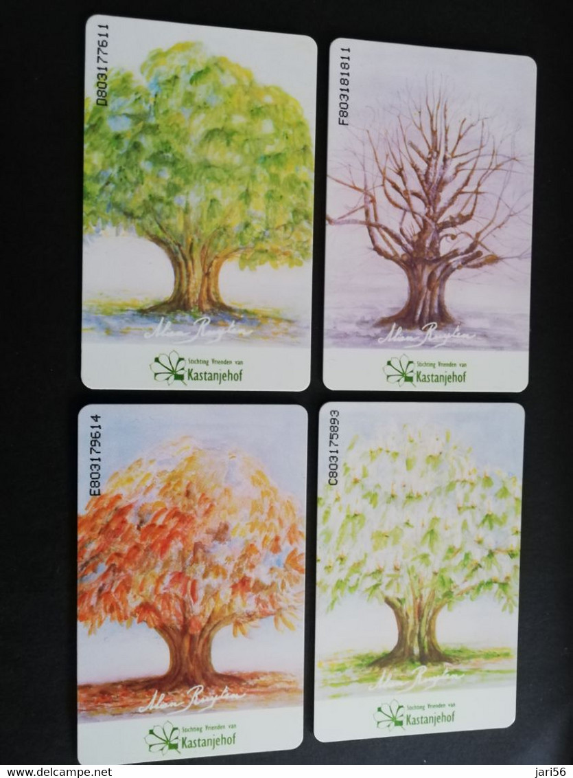 NETHERLANDS  CHIPCARD SERIE  KASTANJEHOF/TREES /4 SEASONS    NO;CKD 040.1 / 040.4  MINT CARD    ** 5430** - Sin Clasificación