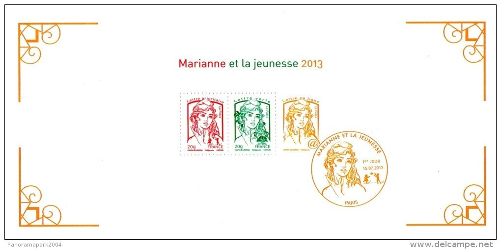 France 2013 - Bloc Souvenir Philatélique N°82 Marianne Et La Jeunesse De Ciappa & Kawena Lettre Verte Et Lettre TVP 20gr - Neufs