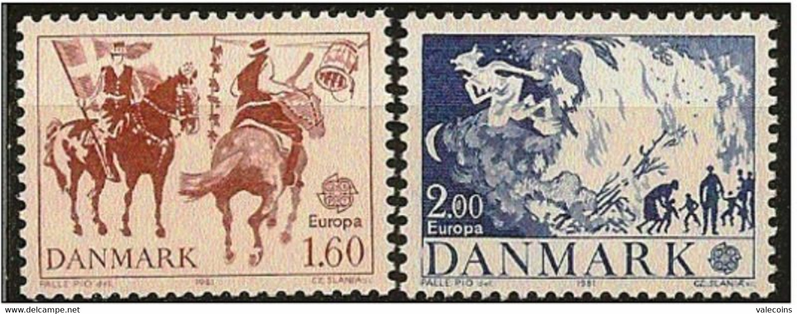 # DANIMARCA DENMARK - 1981 - CEPT EUROPA - FOLK TRADITIONS - Set 2 Stamps MNH - Sonstige & Ohne Zuordnung