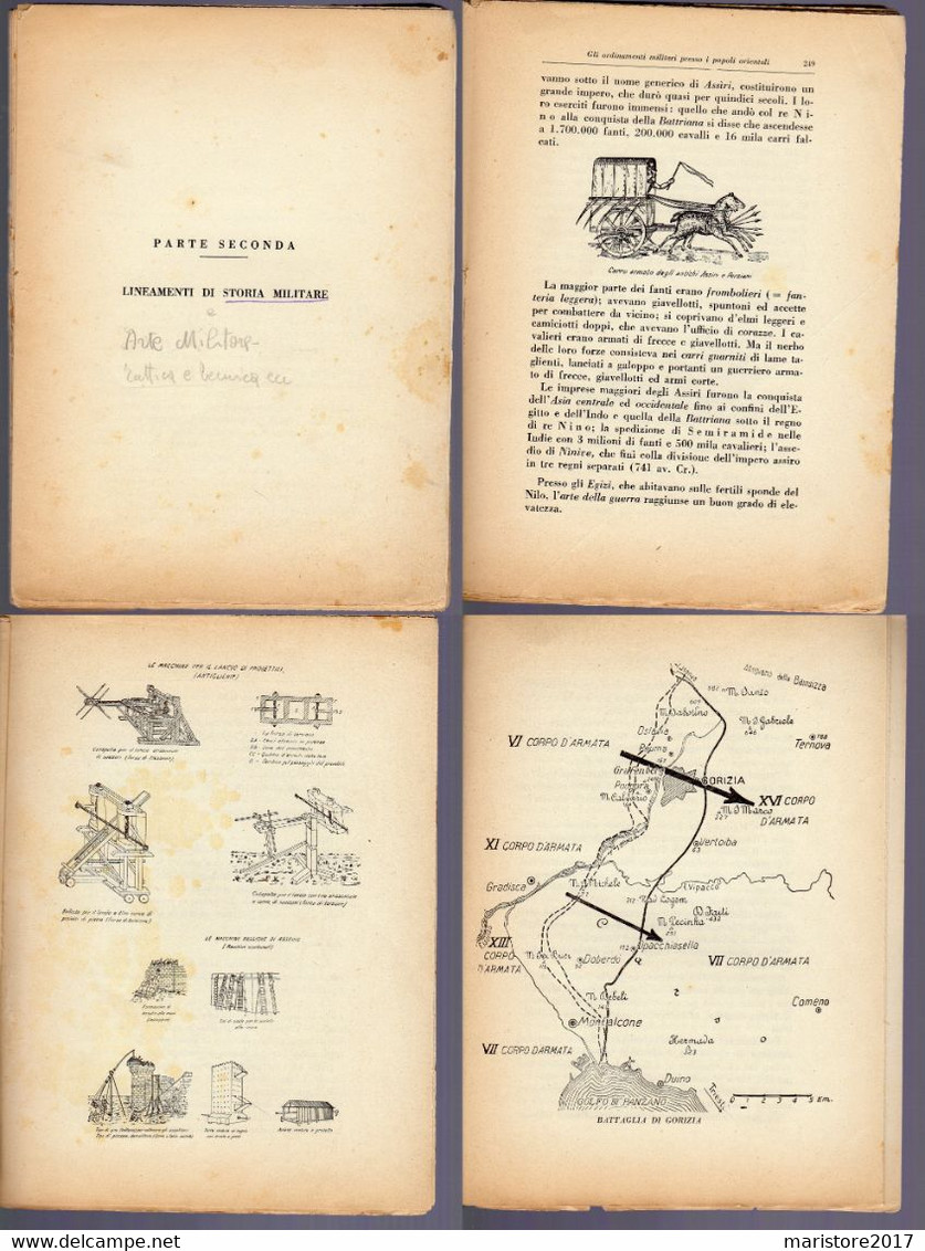 Estratto Pagine Libro Elementi Di Cultura Militare-Tattica ,tecnica Strategia Mappe Esercito-Tactics, Technique Military - Oorlog 1914-18