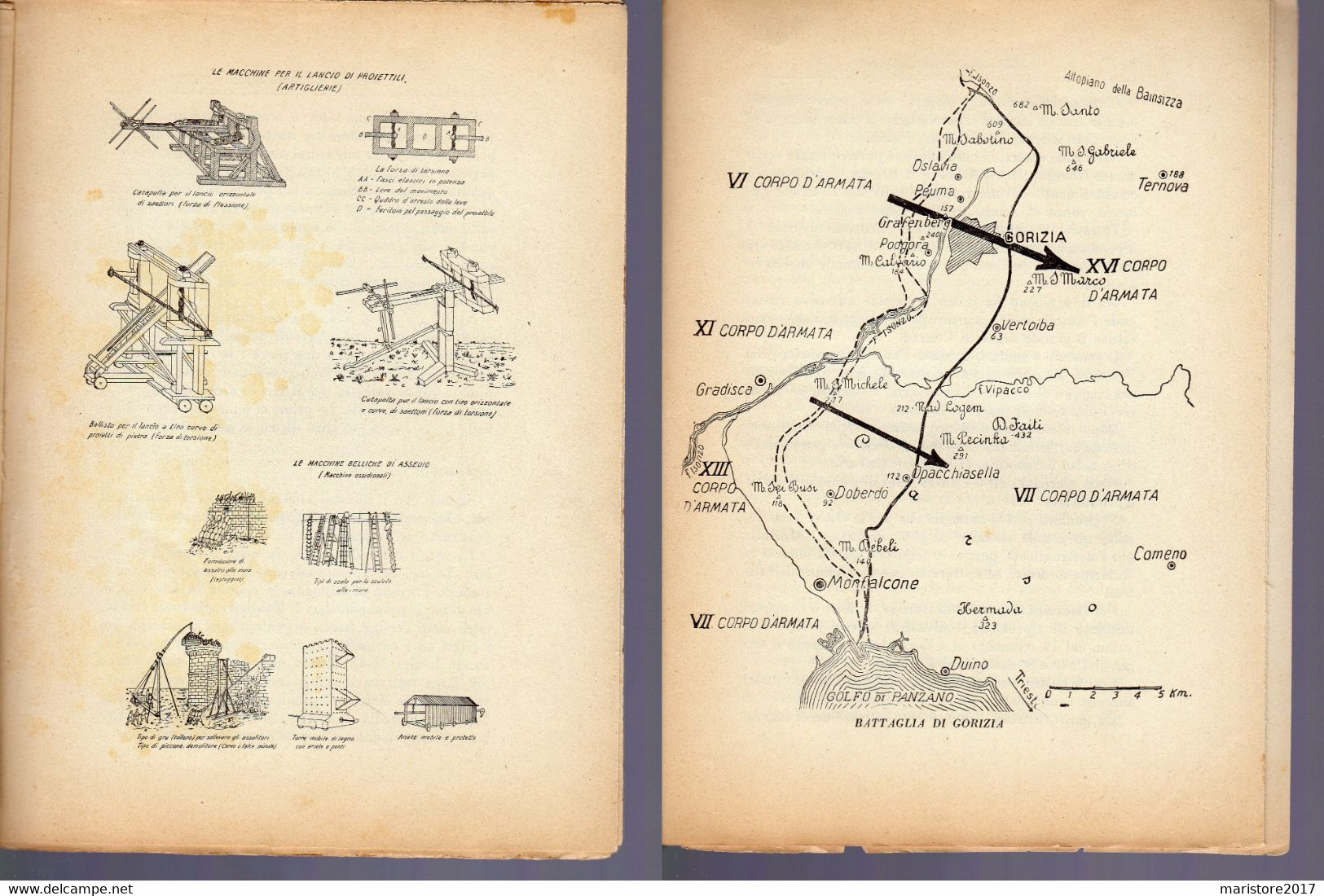 Estratto pagine Libro Elementi di cultura Militare-Tattica ,tecnica strategia mappe Esercito-Tactics, technique Military