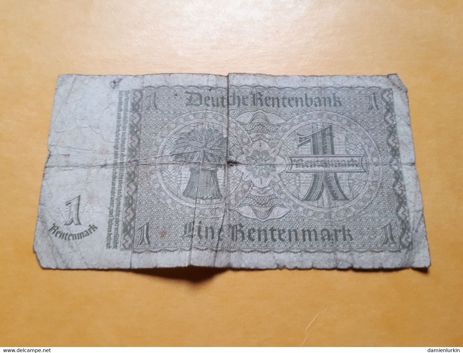 ALLEMAGNE 1 RENTENMARK 1923-1937 - 1 Rentenmark