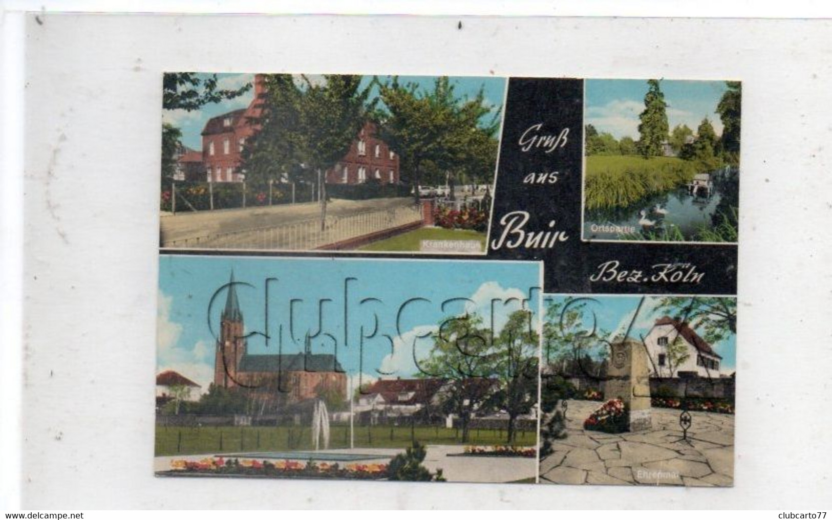 Kerpen (Allemagne, Rhénanie-Nord-Westphalie) : 4 Blick Von Buir Mit Krankenhaus Im 1970 GF. - Kerpen