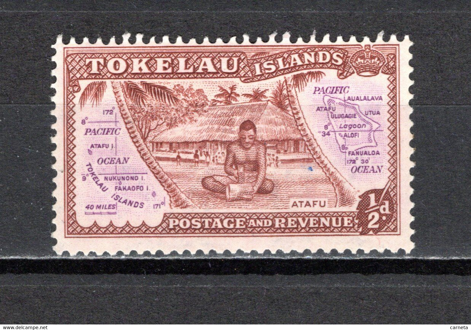 TOKELAU   N° 1   NEUF AVEC CHARNIERE   COTE  0.15€   CARTE - Tokelau
