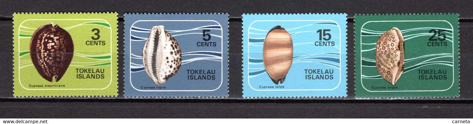 TOKELAU    N° 41 à 44    NEUFS SANS CHARNIERE   COTE  15.00€     COQUILLAGE ANIMAUX - Tokelau