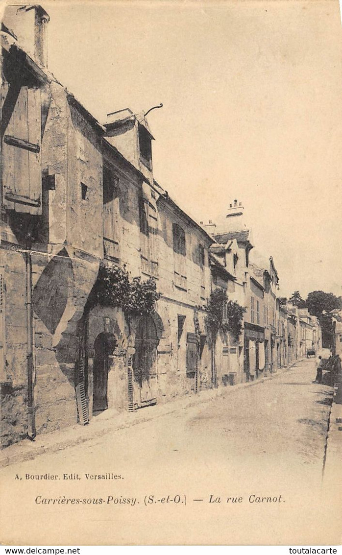 CPA 78 CARRIERES SOUS POISSY LA RUE CARNOT - Carrieres Sous Poissy